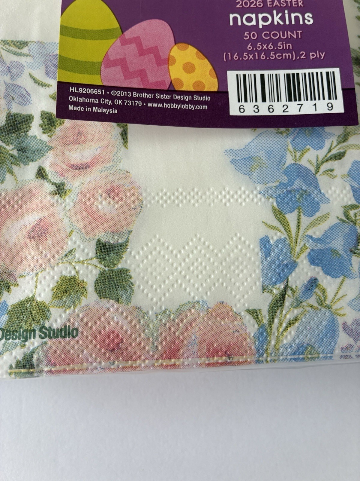 2 Packs~50 Ea. Easter Napkins Religious He Is Risen & White Cross Flowers Paper