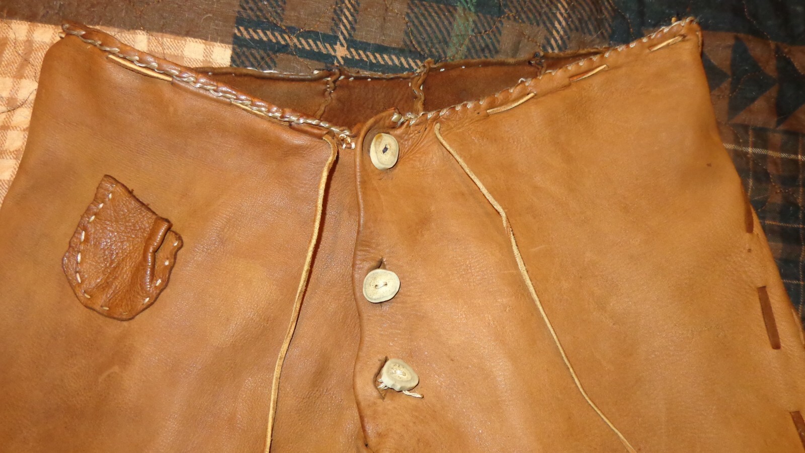 Vintage Handmade Buckskin Leather Suede Native American Pants Mens? or Womens?