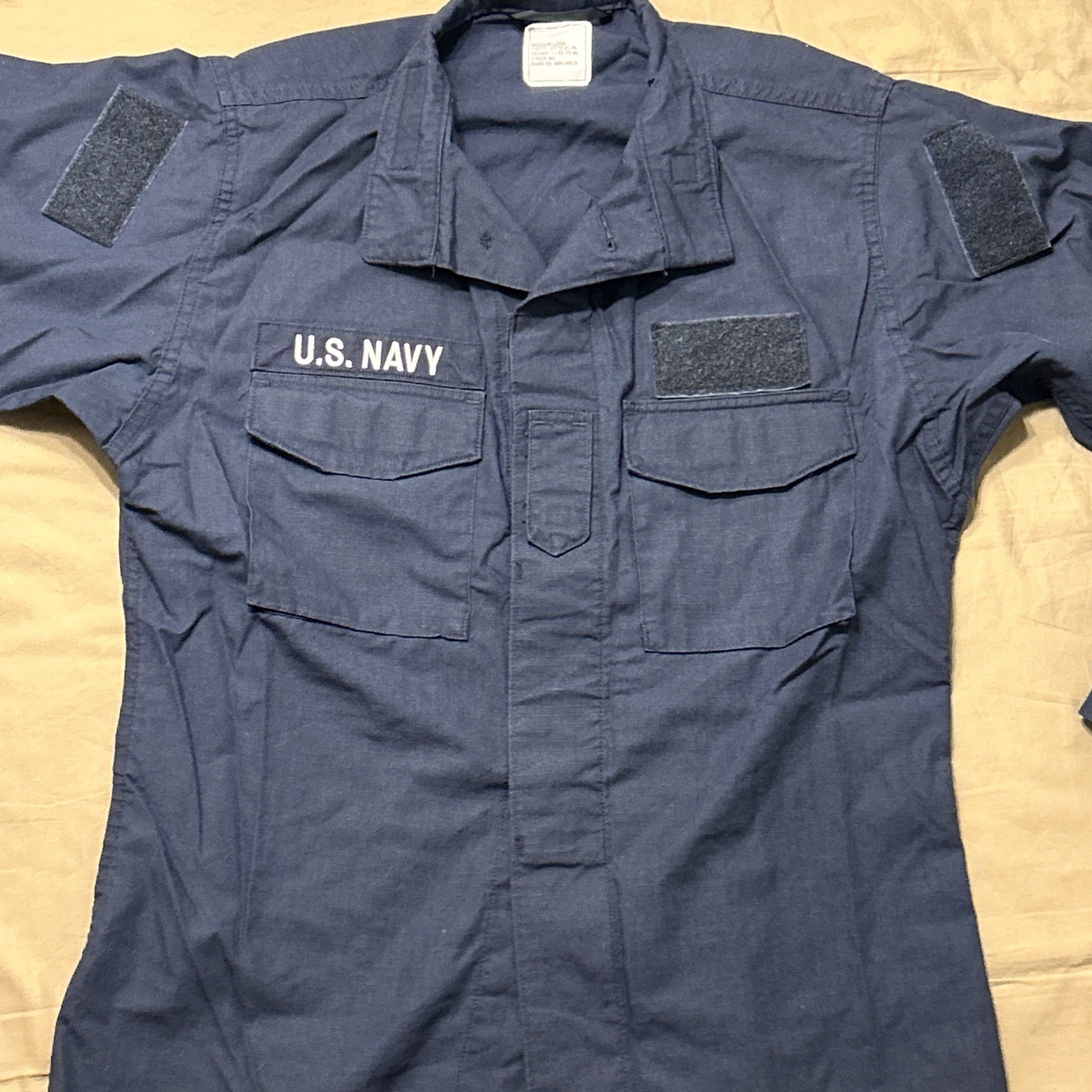US Navy 2POC Coat Size Medium-Long Flame-Resistant Class-1 Blue Blouse USN