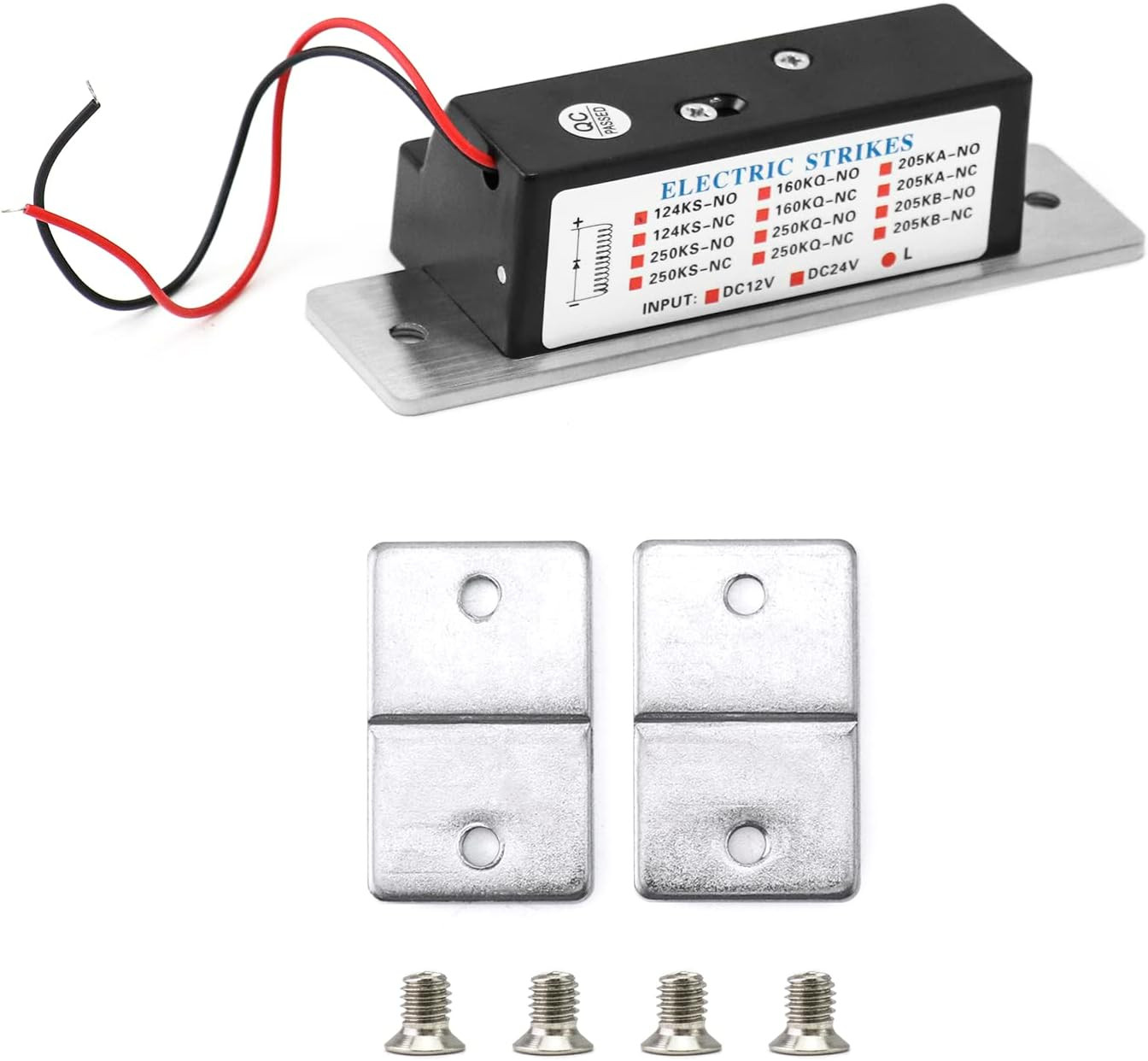 Electric Door Strike Lock, 12VDC, Fail-Safe/Fail-Secure, Heavy Duty Power Door C