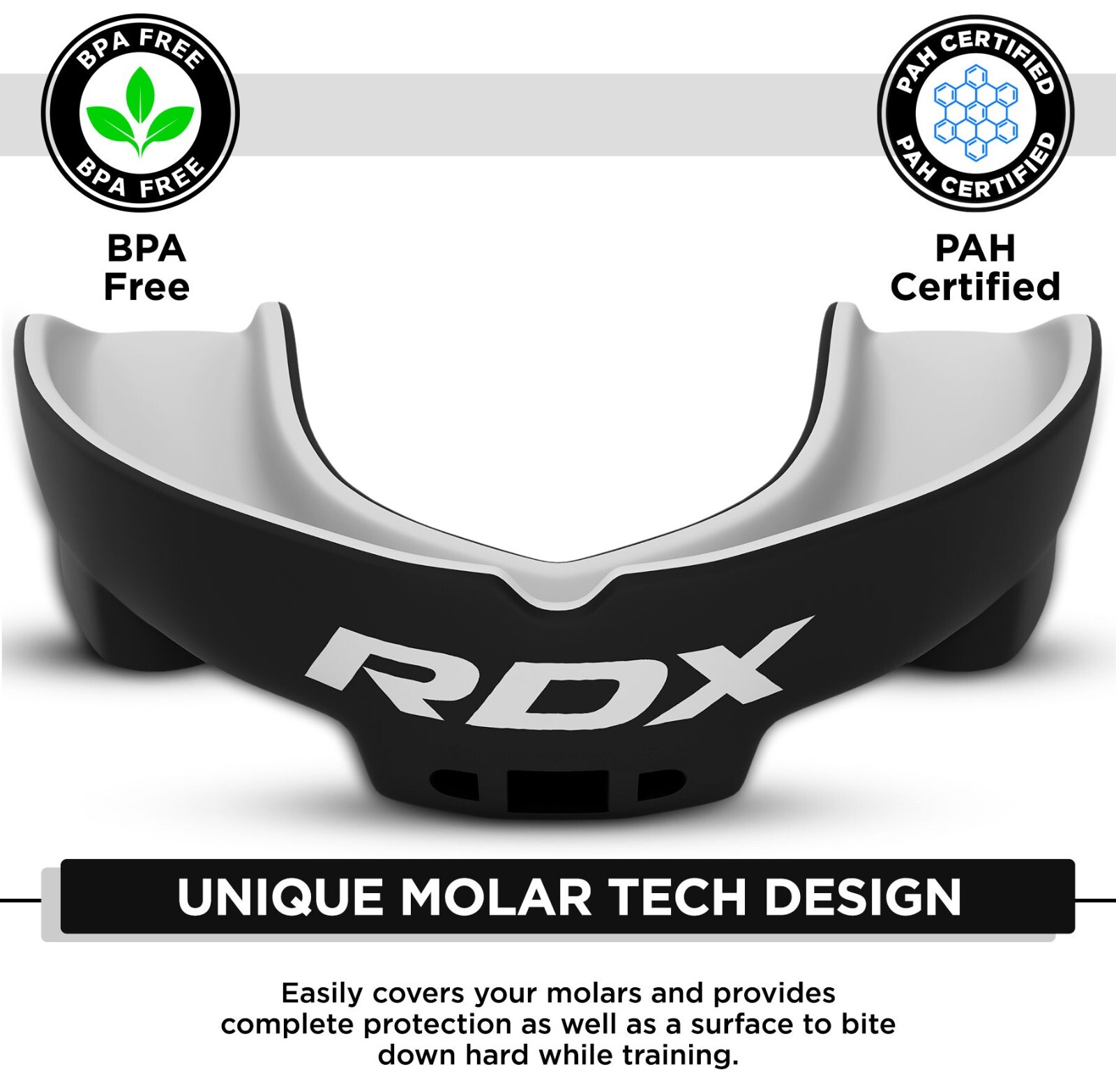 RDX Boxing Mouth Guard with Case MMA Gum Shield Teeth Grinding, Mouth Protector
