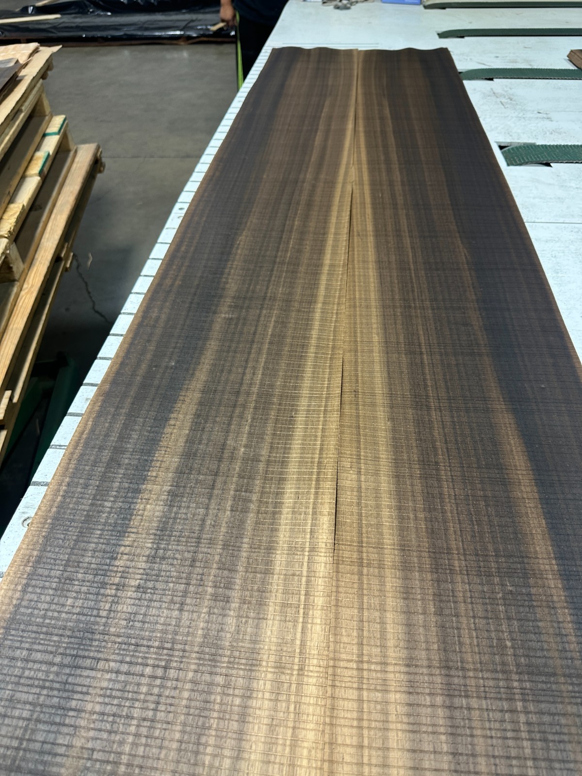 "ROUGH CUT/TEXTURED" Fumed Eucalyptus Raw Wood Veneer 2 sheets 113'' x 10'' 919Q