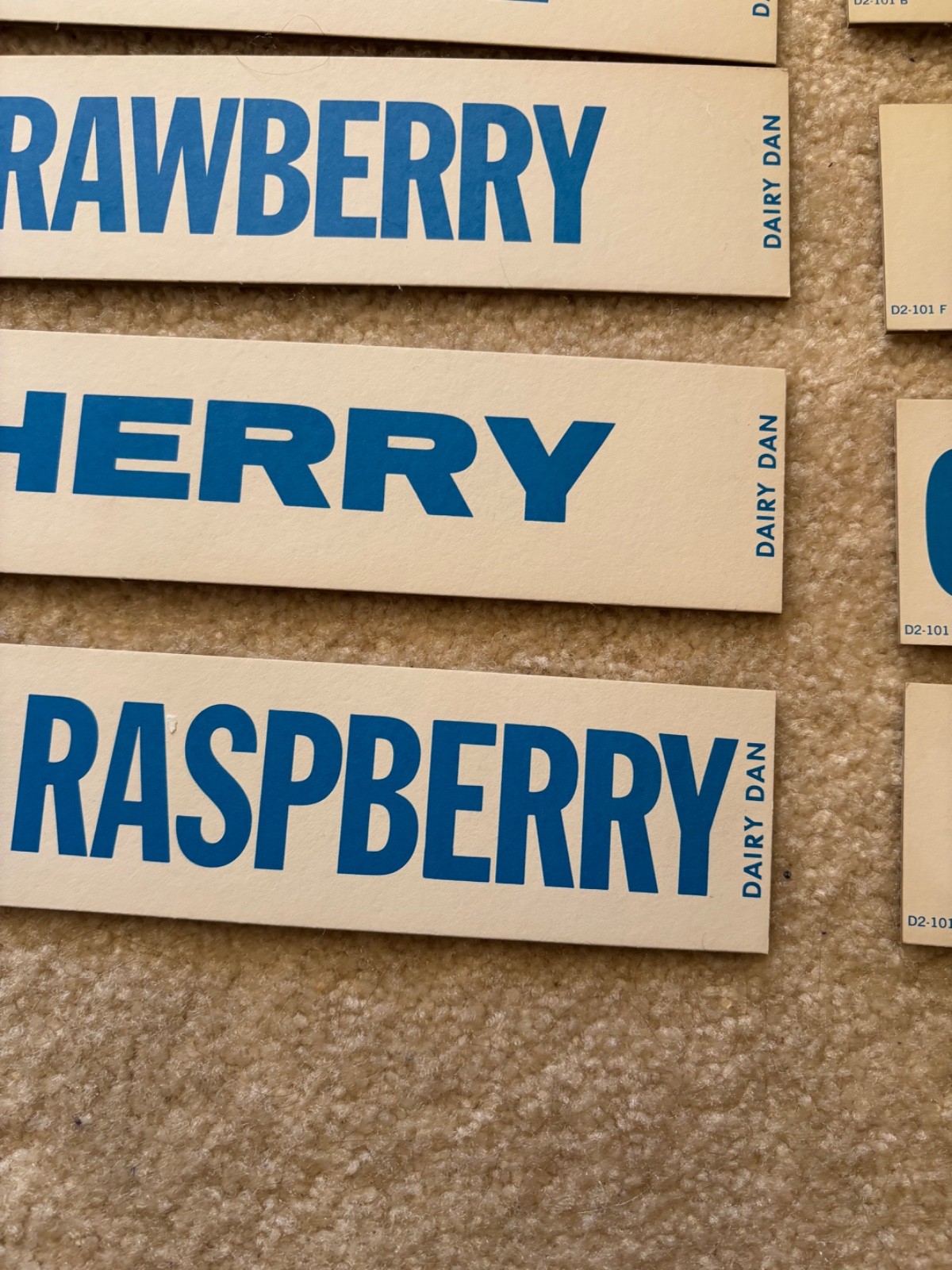 1962 Vintage Dairy Dan Inc. Ice Cream, Daily Flavor Menu Board