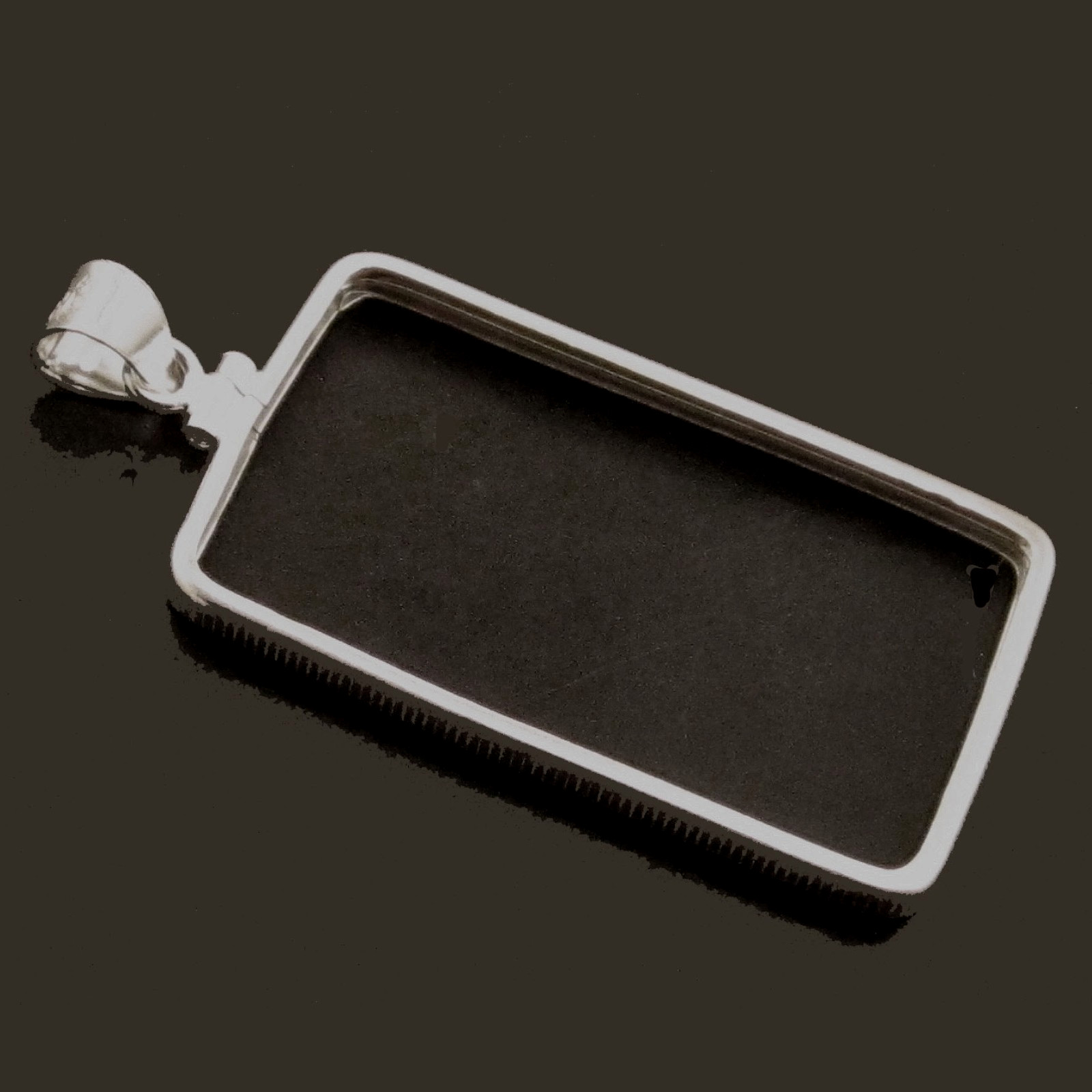 Coin Bezel Sterling Silver 1 oz Silver Pamp suisse Bar Size 47.3 x 27.2 x 2.5mm