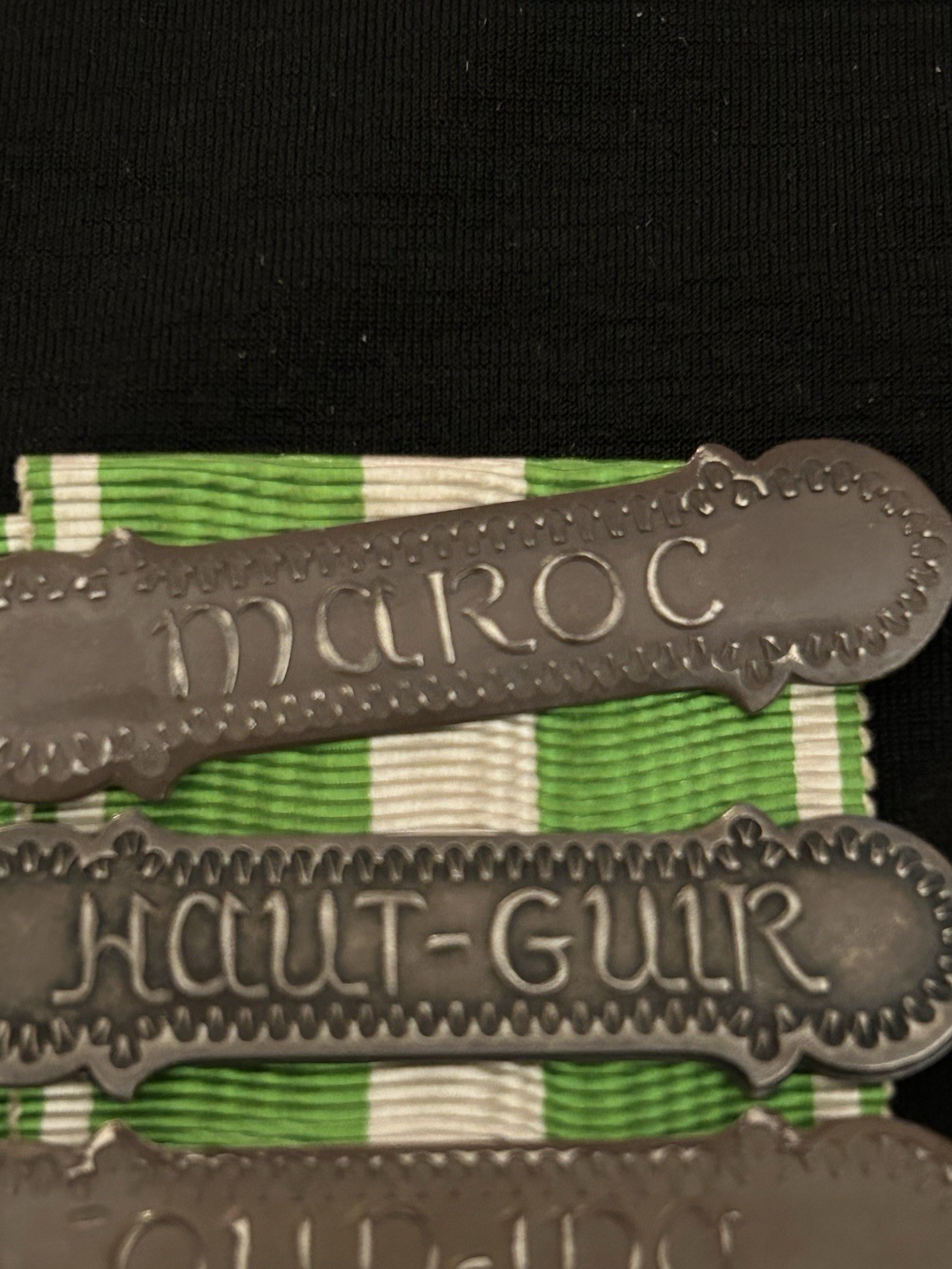 GREAT! FRANCE MOROCCO Campaign Medal Four Bar Maroc Haut-Guur Casablanca Oudjdo