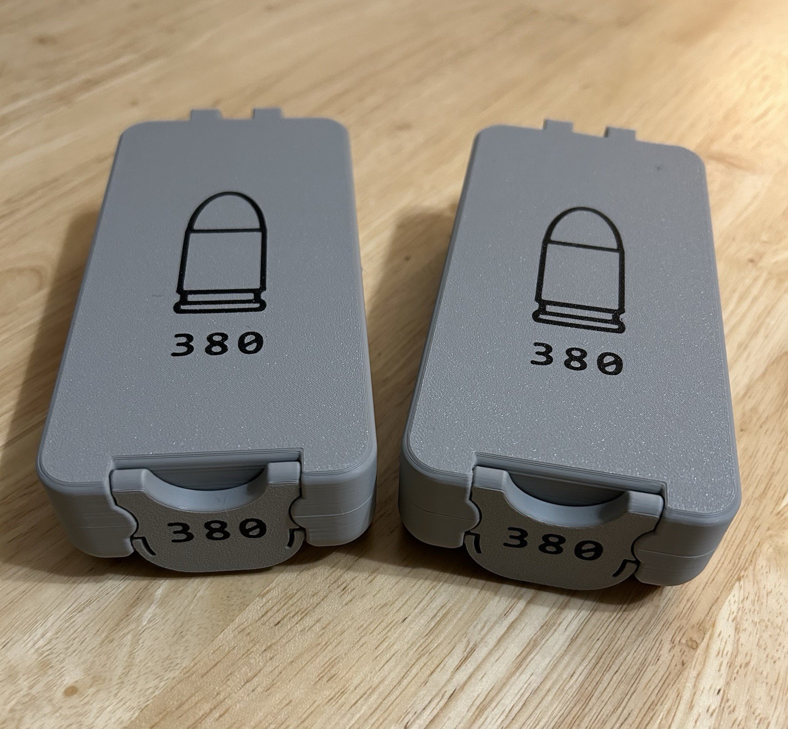 Set Of Two 380 acp Ammunition Boxes Made In The USA