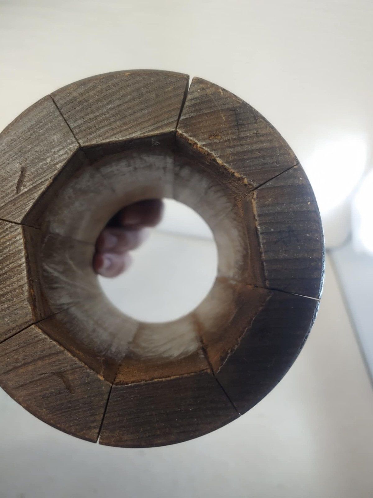 Wooden beer stein Tankard with rope handle Golden Spike No insert