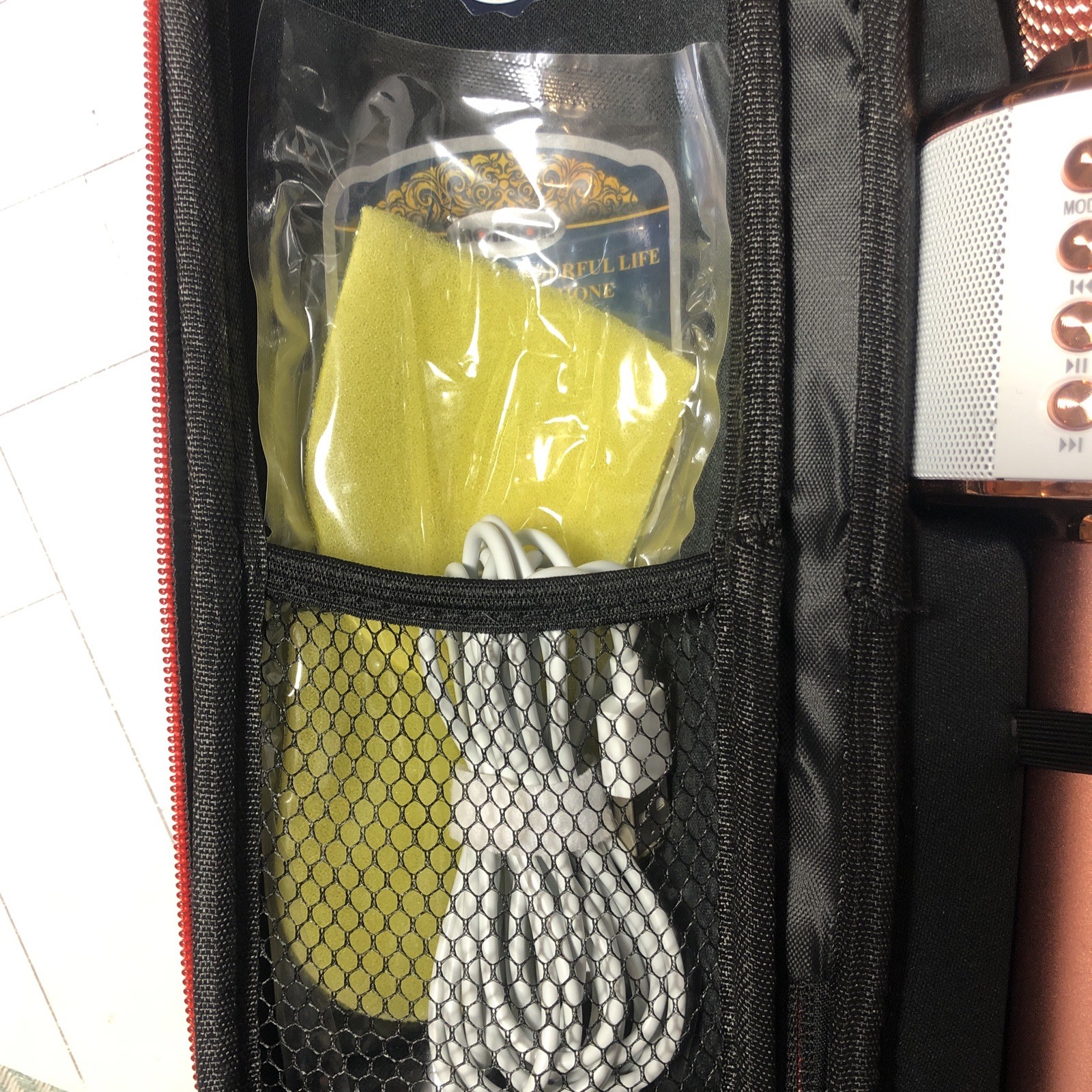 BONAOK Wireless Bluetooth Karaoke Microphone 3 in 1 Portable Mic Rose Gold +Case