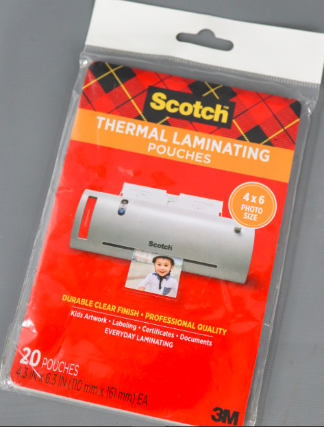 Scotch Premium Thermal Laminating Pouch 20 Pack 4 x 6 Sheets
