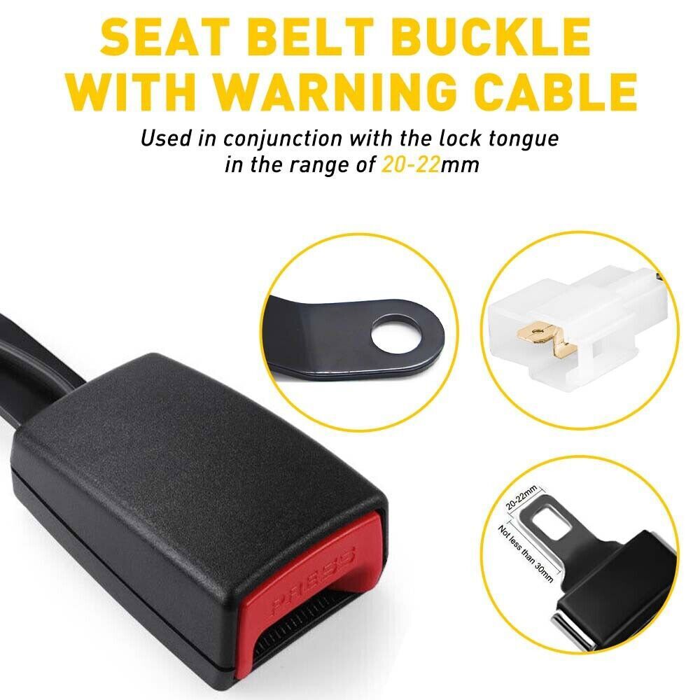 Front Driver Safety Seat belt Buckle Plug Connector Warning Cable Camlock Duty