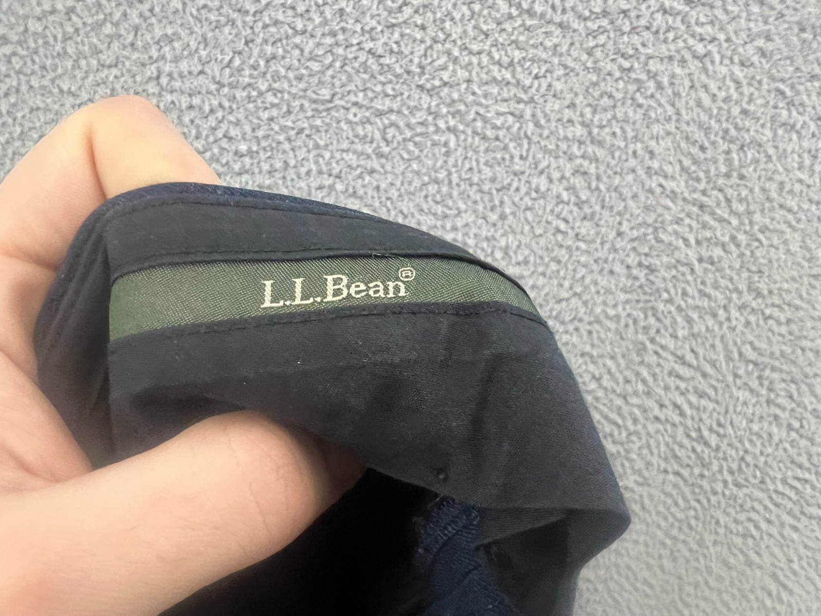Vintage L.L. Bean Pants Men's 32W (Fits 32x30) Blue Wool Pleated Casual Preppy