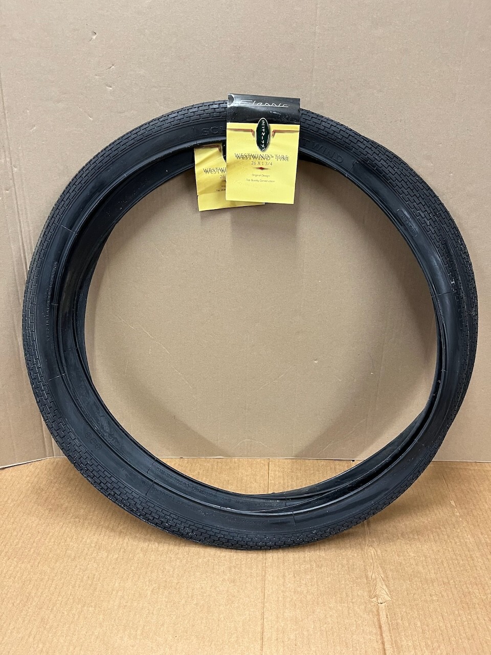 Schwinn Approved 26x1 3/4 Westwind S-7 Middleweight Bicycle BLACK WALL Tire Set