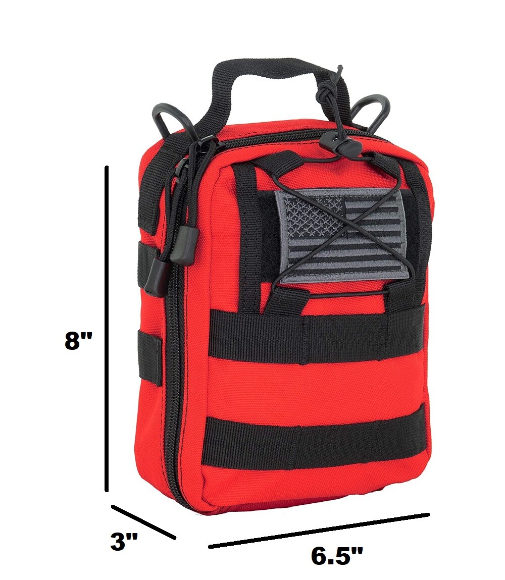 LINE2design First Aid (Ifak) Molle Pouch - Emergency Medical Trauma Bag - Red