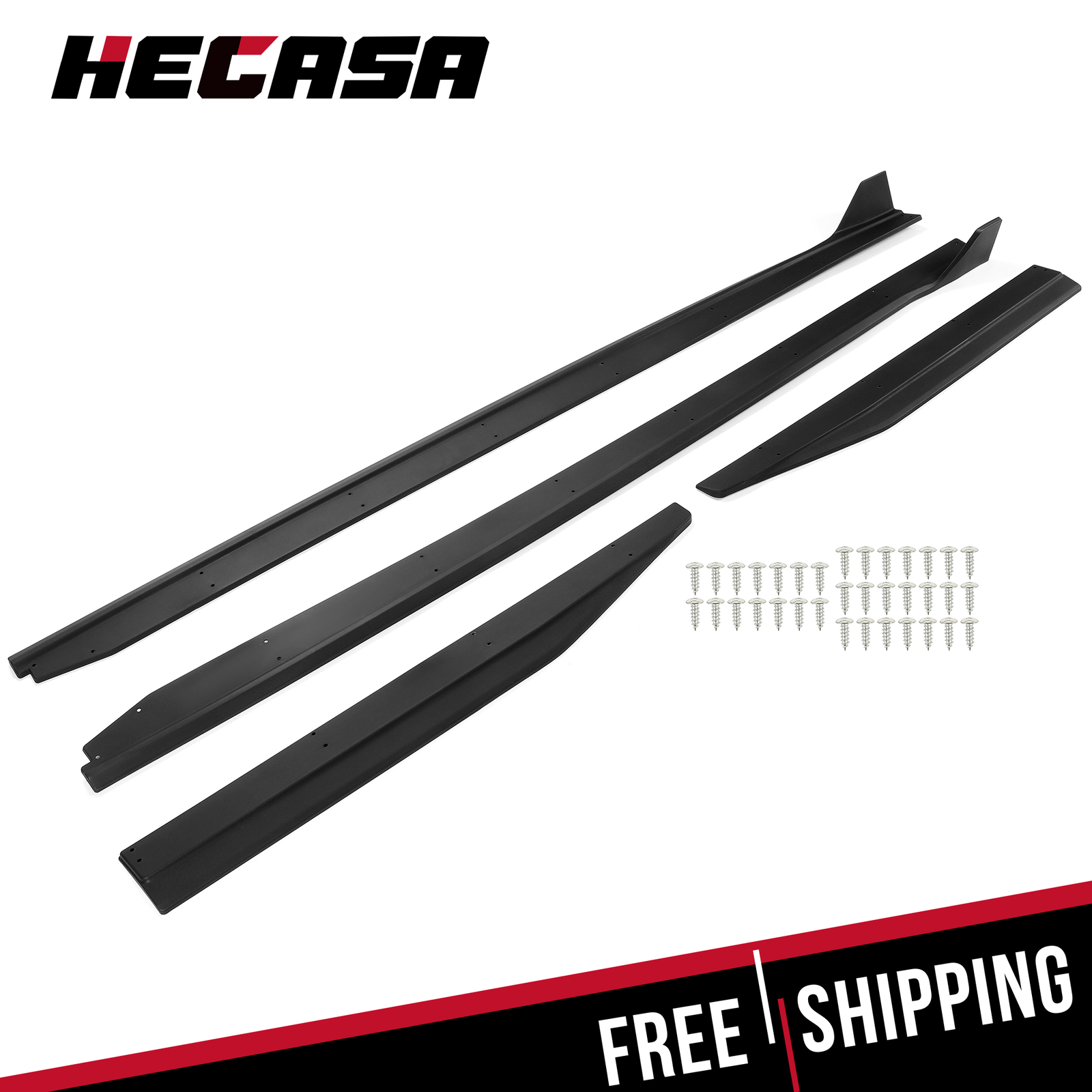 NEW Side Skirt Extension Splitter W/ Winglet GT500 Style For 15-22 Ford Mustang