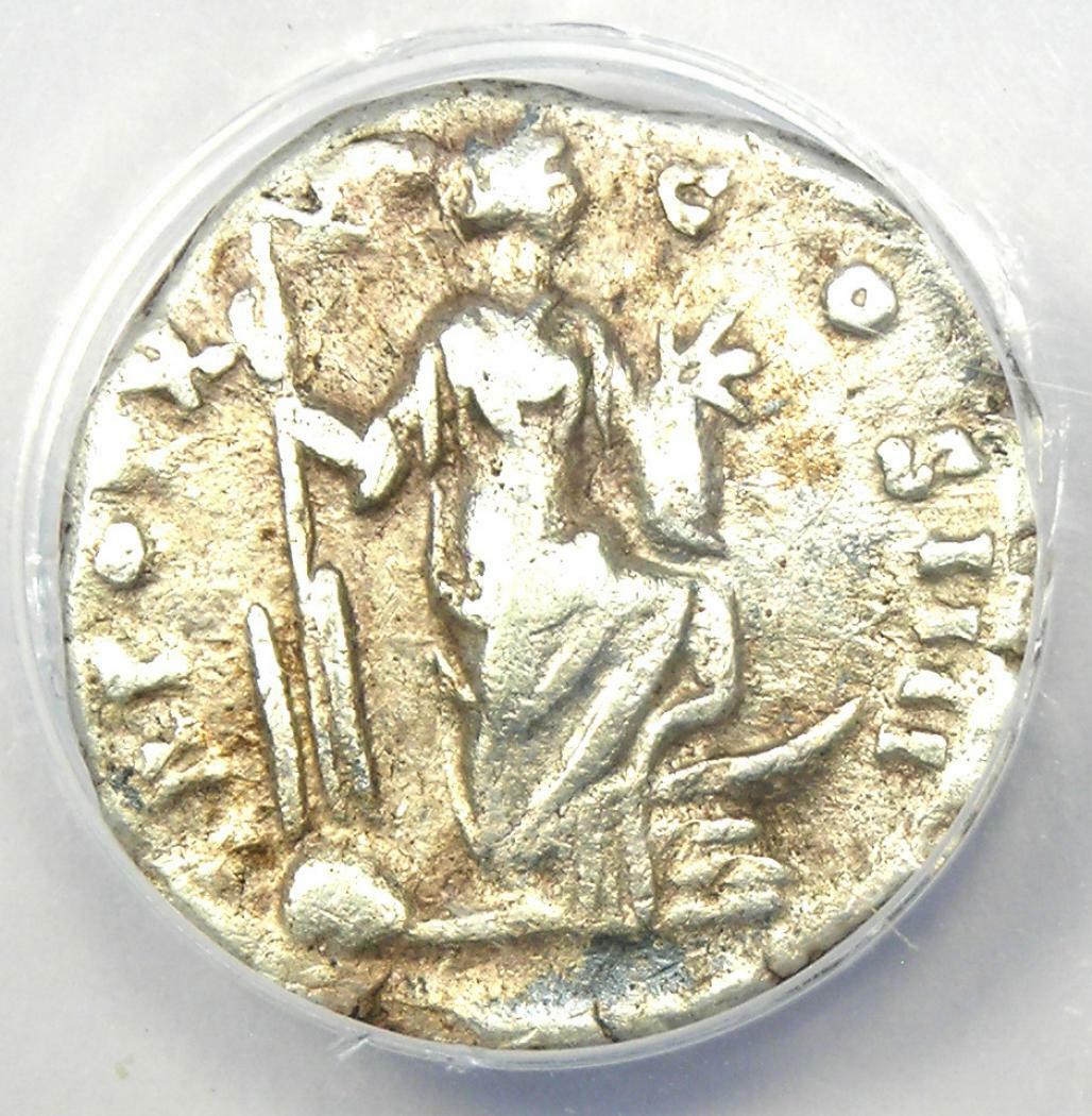 Antoninus Pius AR Denarius Silver Coin 144 AD - Certified ANACS XF40 (EF40)
