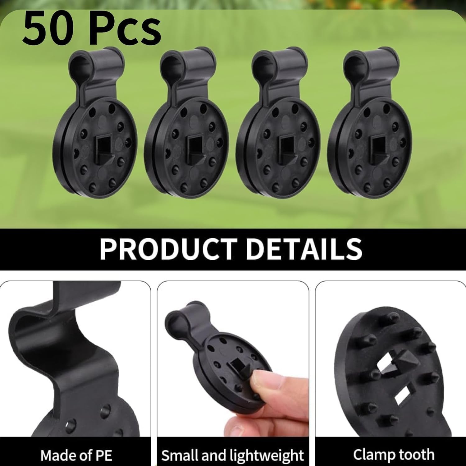 50Pcs Shade Cloth Clips, Plastic Tarp Clips, Greenhouse Shade Cloth Fix Clamp, W