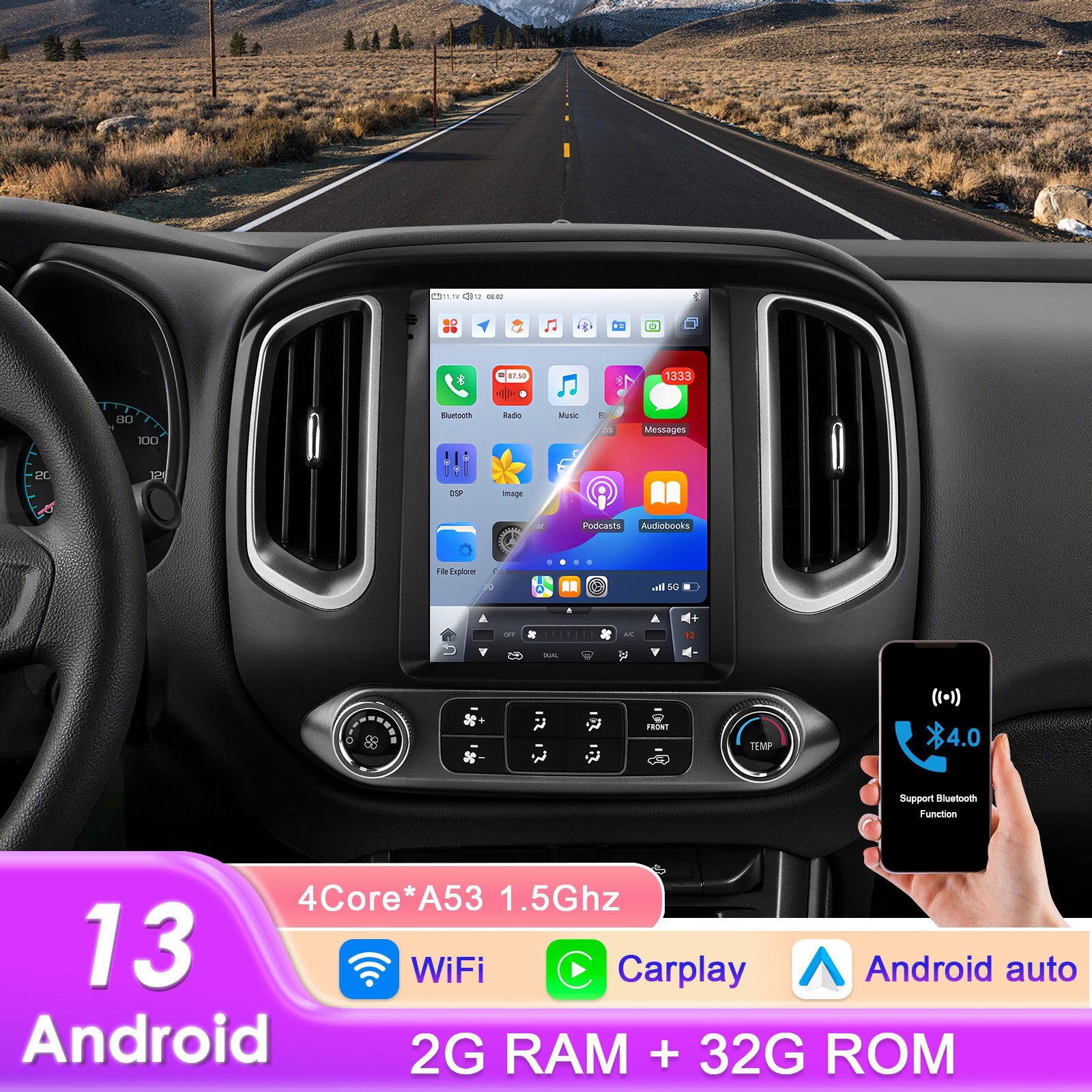 9.7" For Chevrolet Colorado GMC Canyon 15~18 Android Navigation Car GPS Stereo