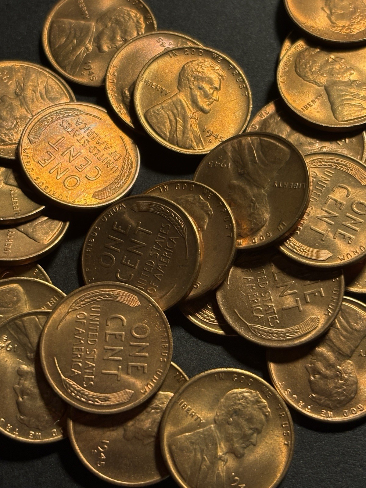 1945-S Lincoln Wheat Cent — Uncirculated MS Red 🔥 Original Roll
