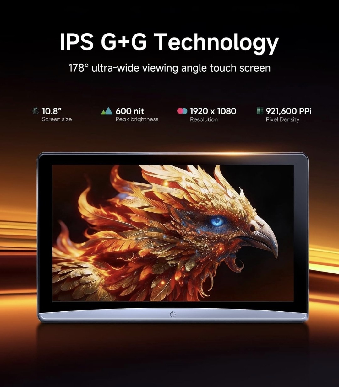 10.8-inch Android 13.0 Car TV Headrest Monitor for Car Back Seat WiFi, HDMI,