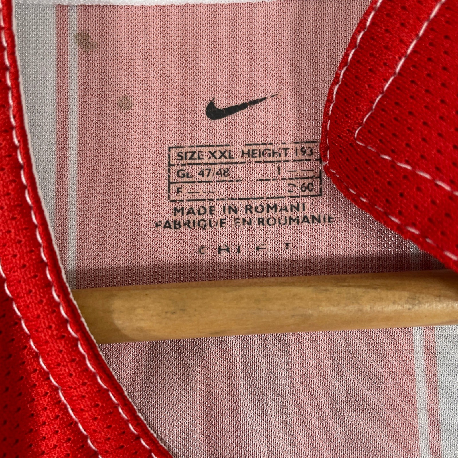 Vintage Nike Atletico Madrid Jersey Mens 2XL Red Barbosa Soccer Y2K 2004–05 Kit