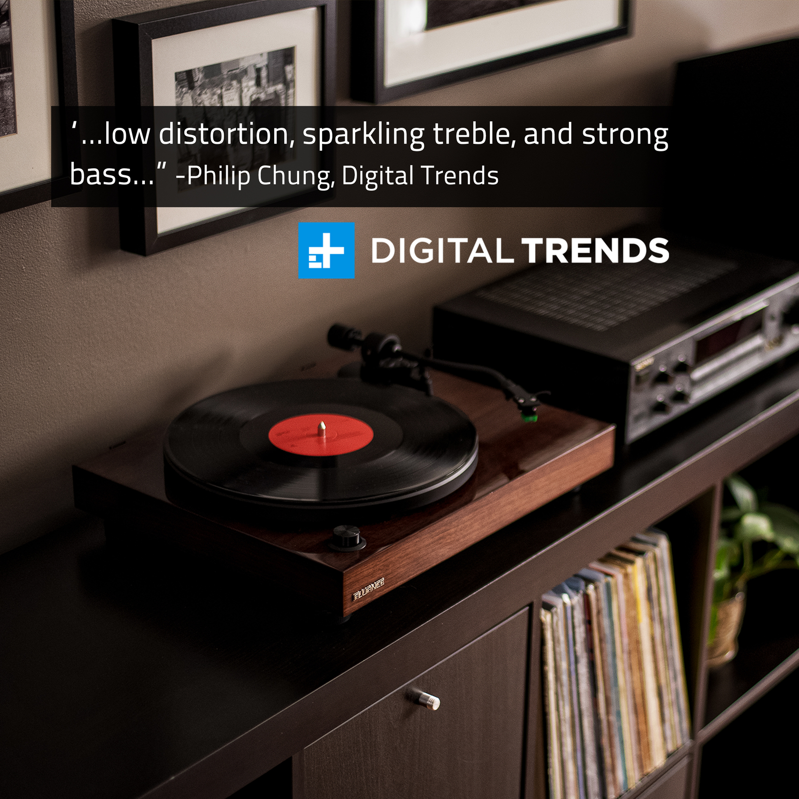 Fluance Elite HiFi Vinyl Turntable Record Player Audio Technica Cartridge