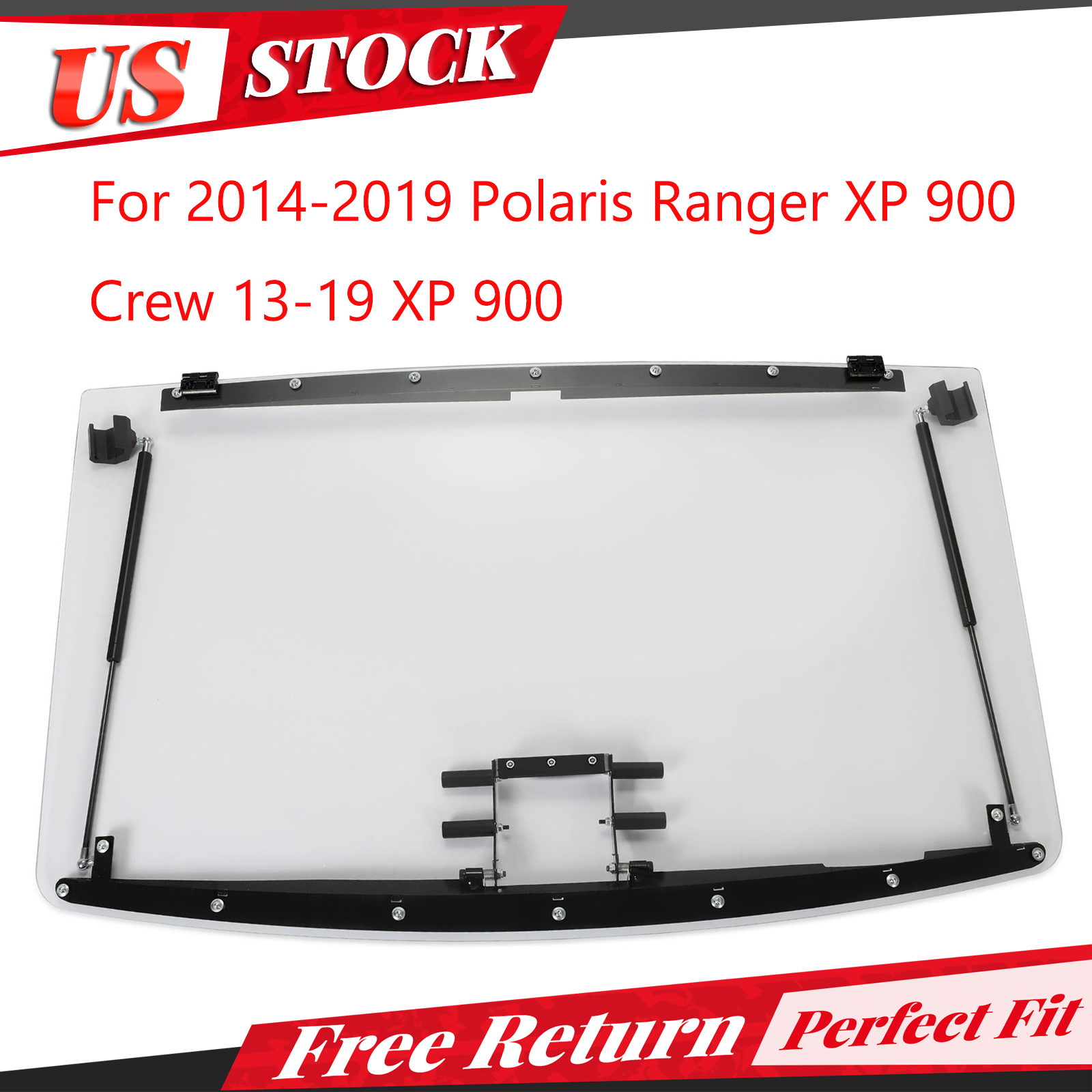 New Clear Flip Windshield For 2014-UP Polaris Ranger XP 900 Crew 2013-UP XP 900