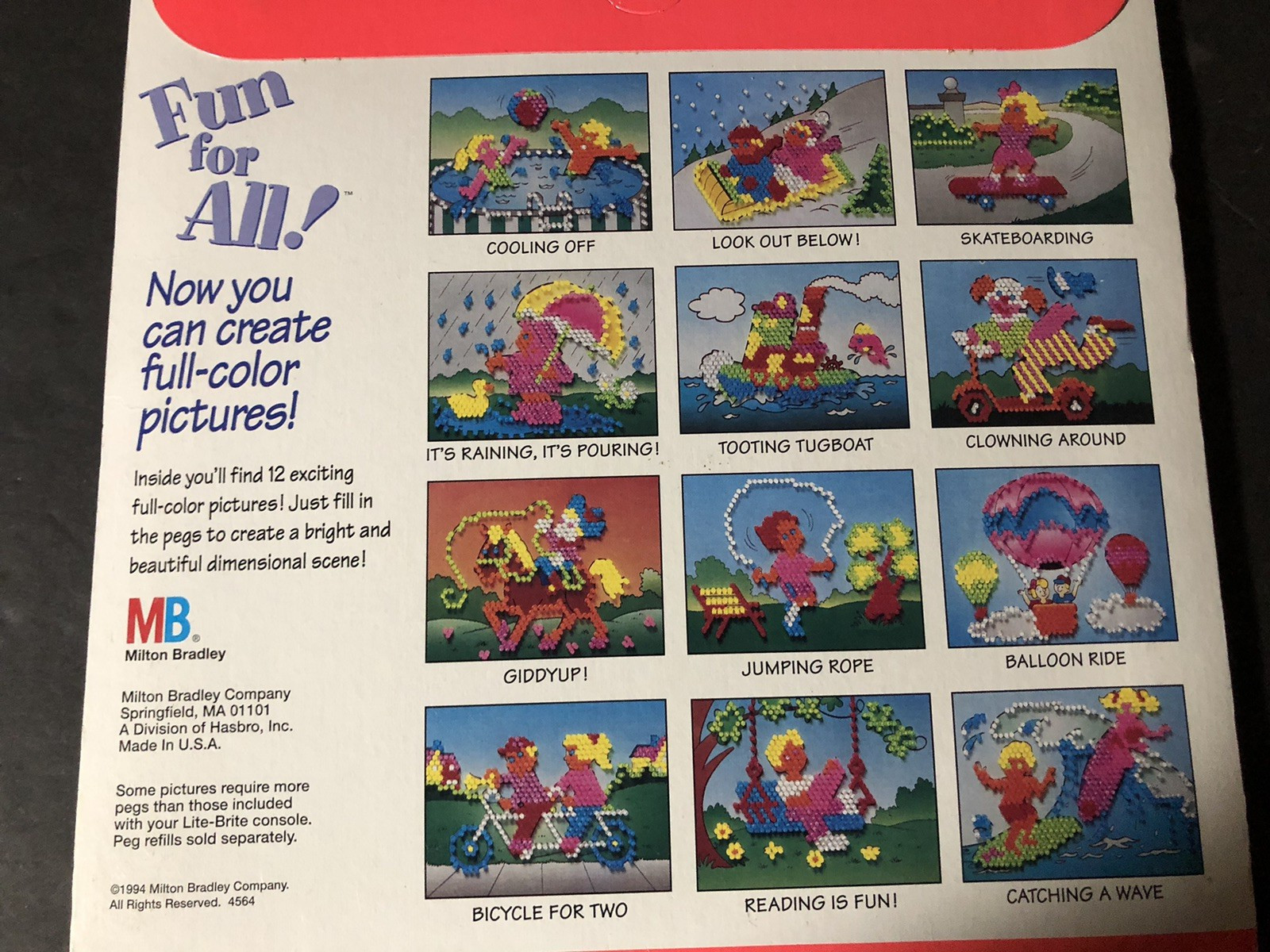 Vintage Hasbro Lite Brite Fun For All 1994 Picture Refill Sheets opened but new