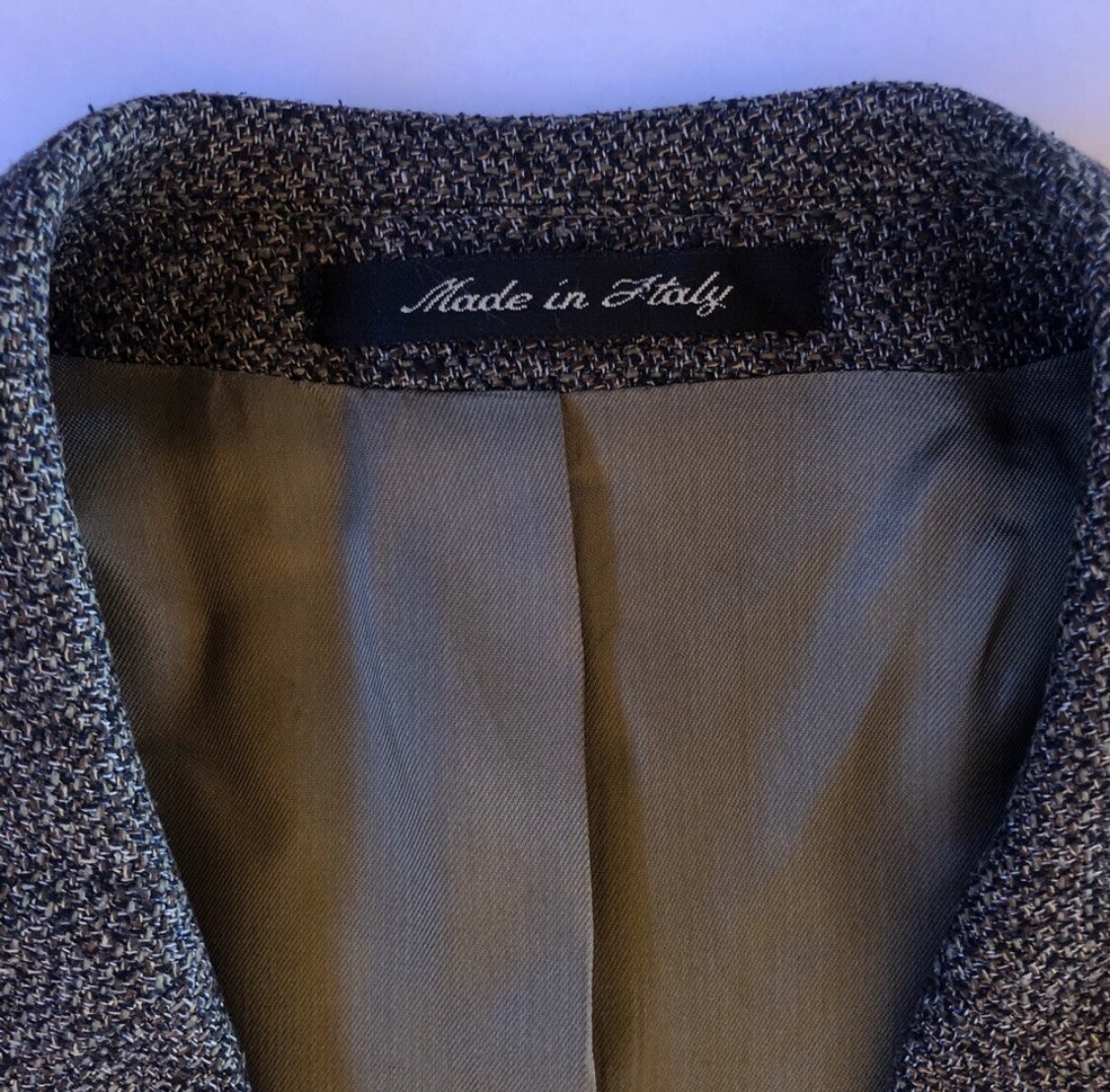 Vito Rufolo Italy Blazer Mens 44T Tall Brown Tweed Fine Silk Wool Academia Coat