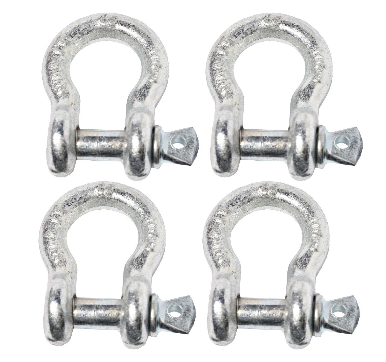 8x 3/8" Bow Shackle D-Ring w Clevis Screw Pin Anchor WLL 1 TON 2200 lbs capacity