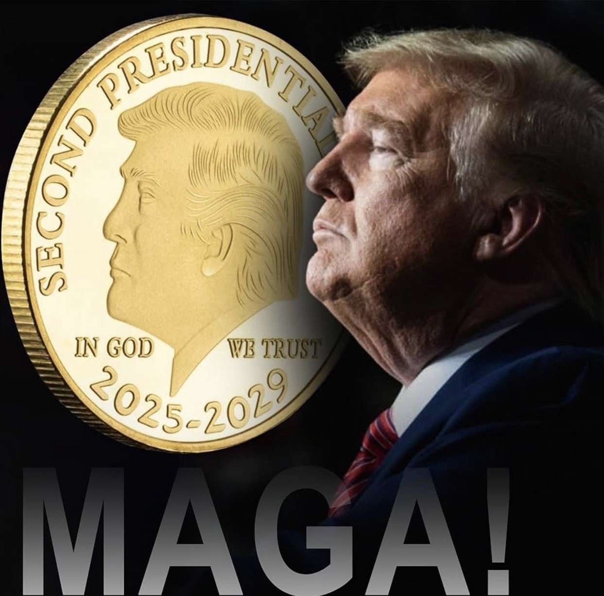 🦅 2025 - 2029 🇺🇸 Donald Trump Challenge Commemorative Coin 🪙 45/47 2nd Term!
