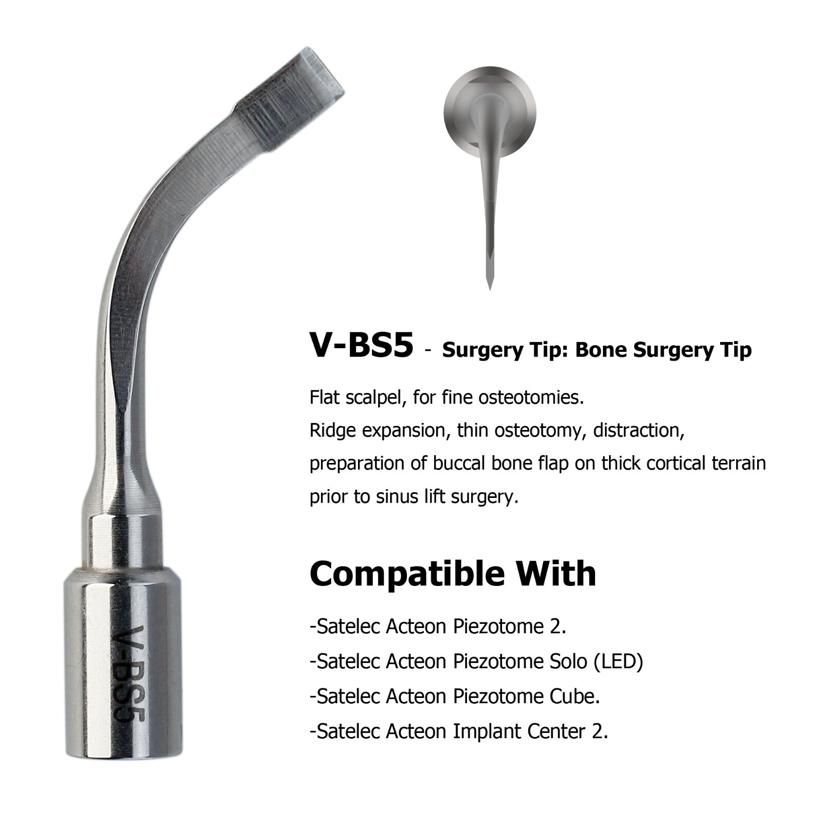 Dental Ultrasonic Satelec Piezo Scaler Tips ACTEON Piezotome Cube Surgery Tips