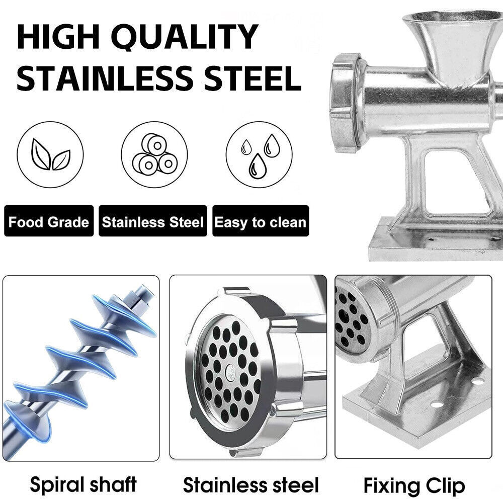 Heavy Duty Meat Grinder Mincer Stuffer Manual Sausage Filler Sauce Maker Machine