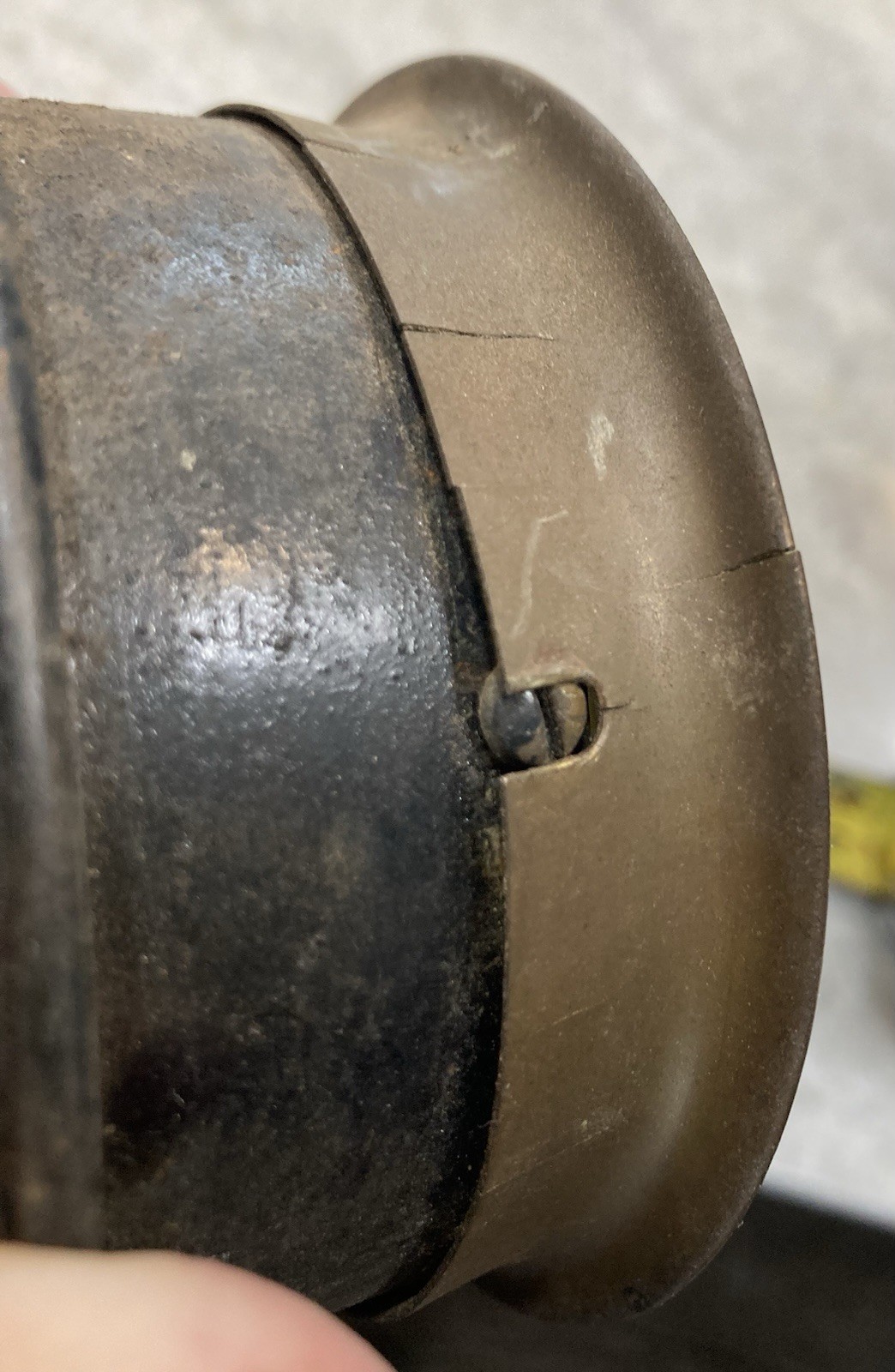 Original EARLY Vintage US GAUGE 4 1/2” WITTEMANN Steampunk Pressure BRASS Old