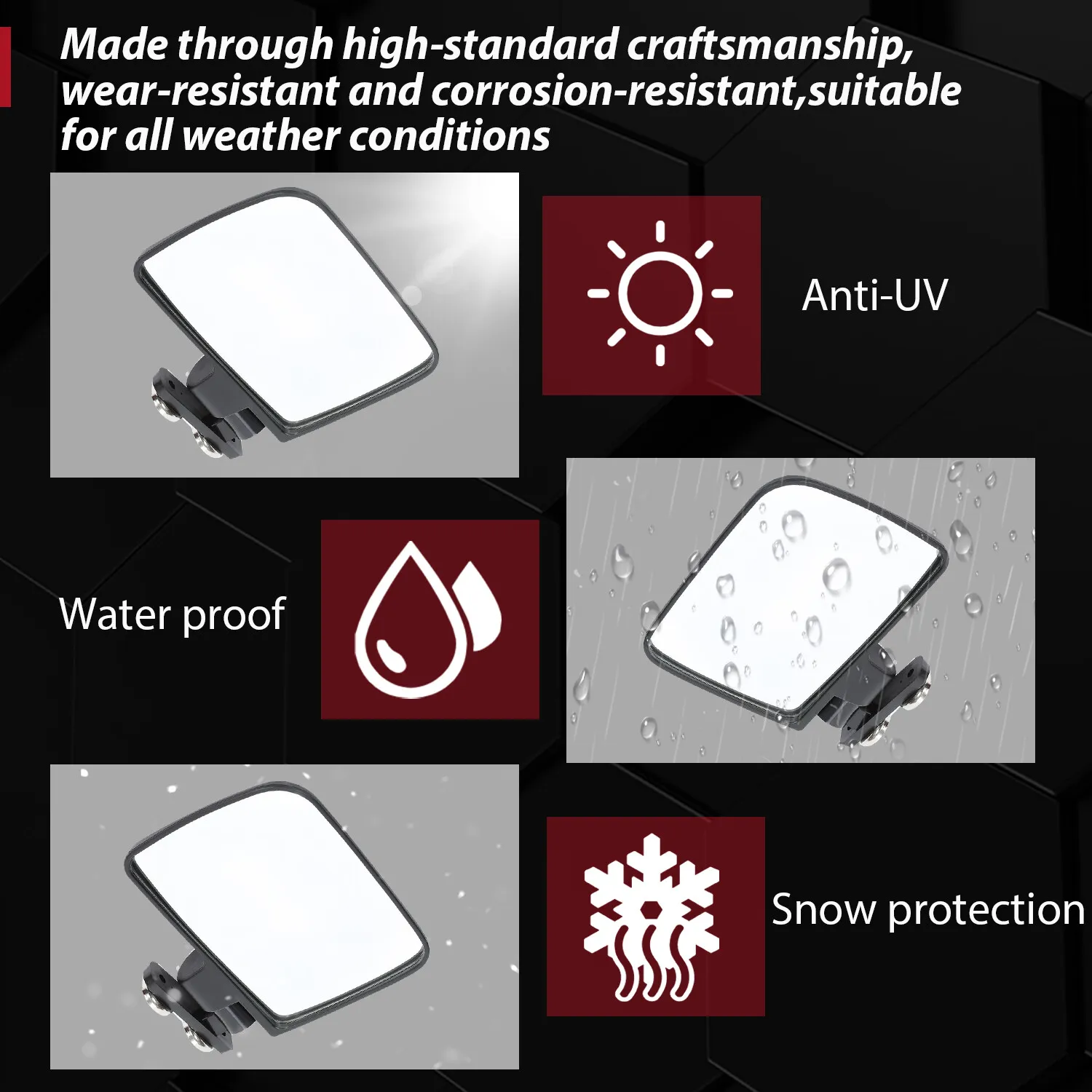 For Kubota BX B John Deere 1025R Crawler Magnetic Tractor Mirrors Pair 228LB