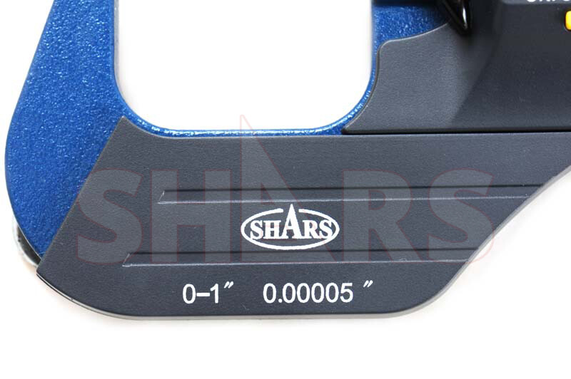 SHARS 0-1" 0.00005" Digital Electronic Outside Micrometer Carbide Tip 0-25mm P]