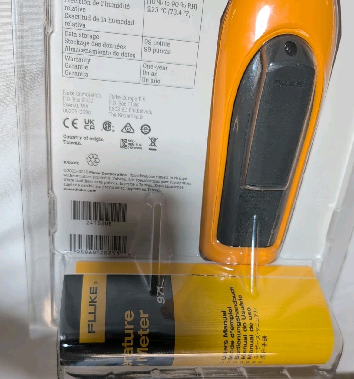 Fluke 971 Temperature Humidity Meter. *A3