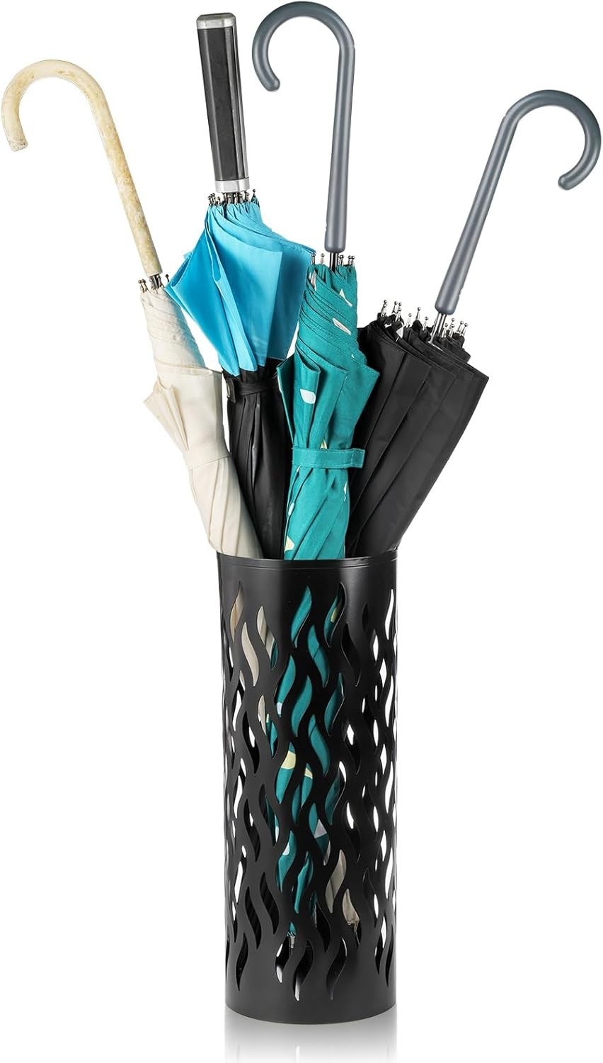 Metal Umbrella Holder, Umbrella Stand Rack for Entryway, Freestanding Rain Colle