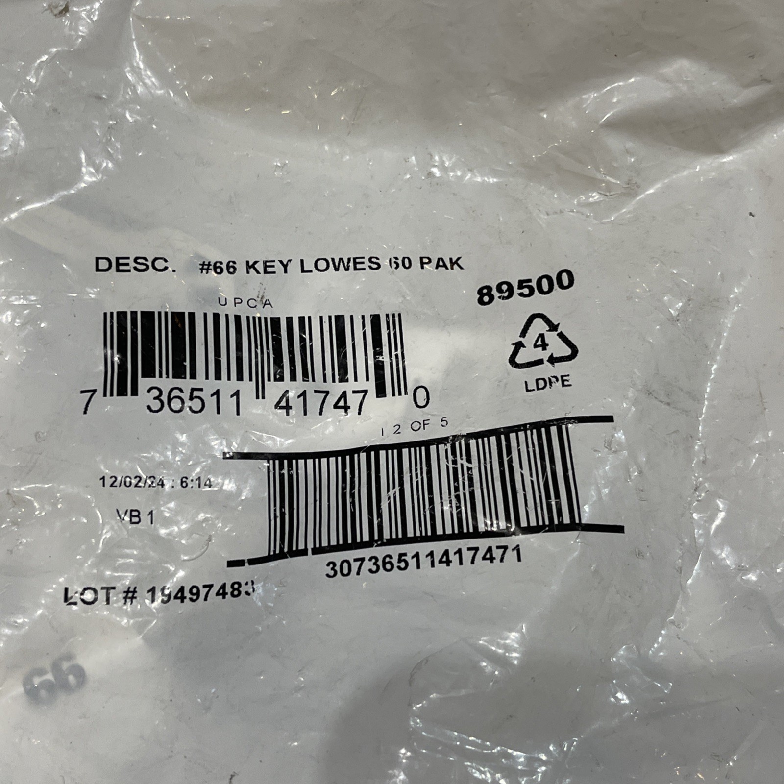 Total 180 NEW Blank Hillman #66 Key Cassette F #89500 & 88250