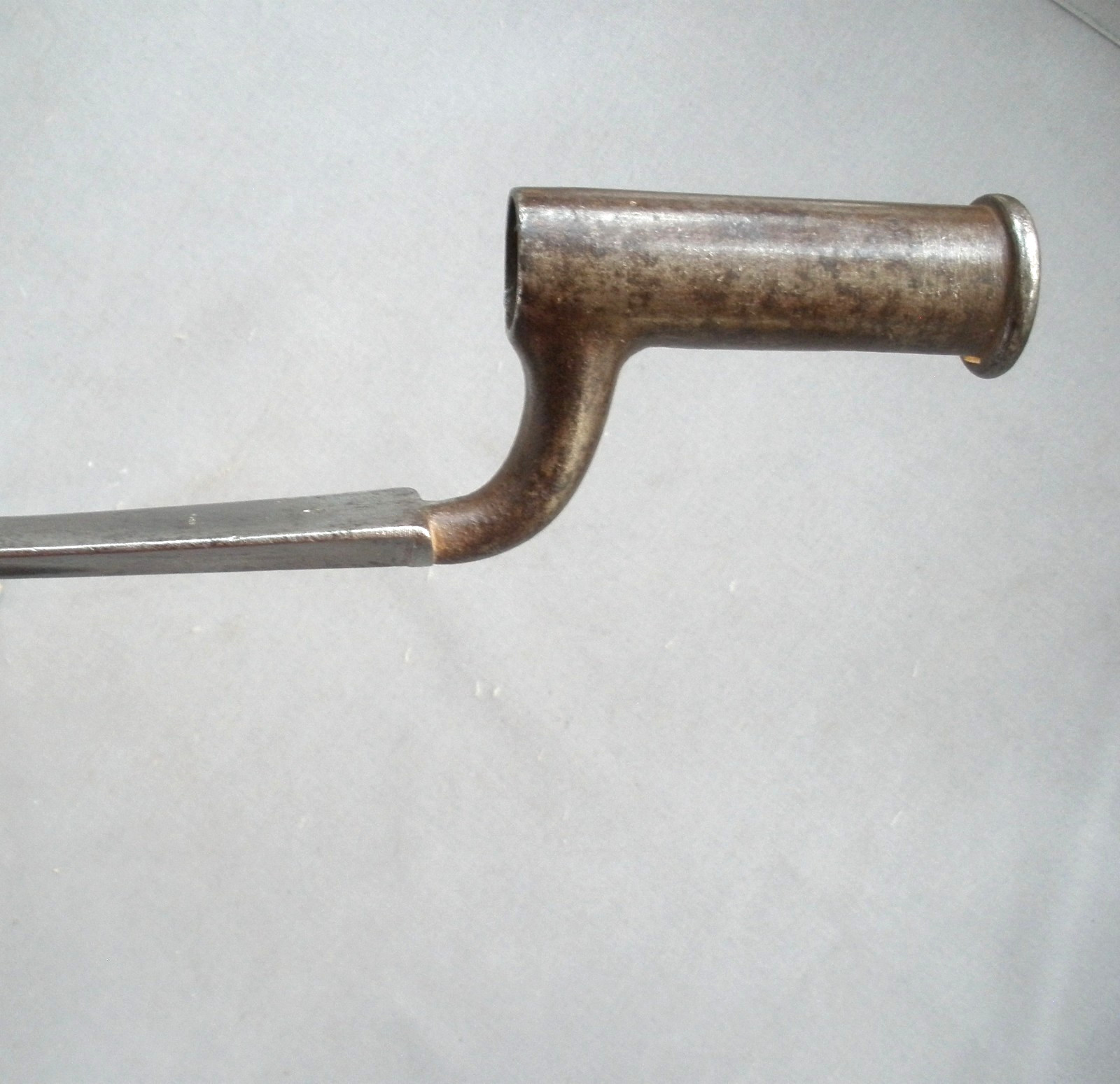 Brown Bess socket bayonet marked "KWA" (Ketland, Walker & Allport) engraved N 16