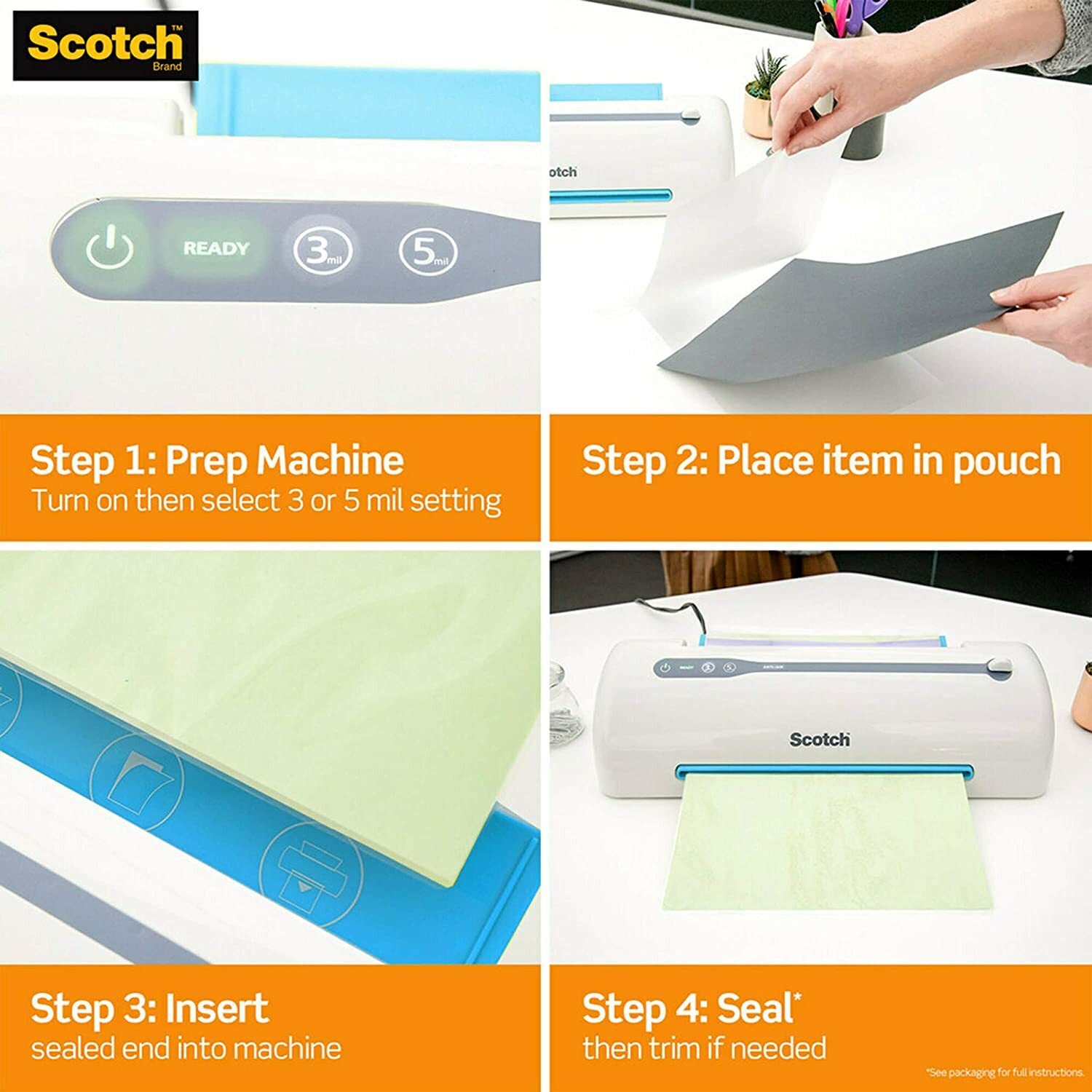 Scotch Thermal Laminating Pouches 8.9" x 11.4" - 3Mil - PICK YOUR OWN # OF POUCH