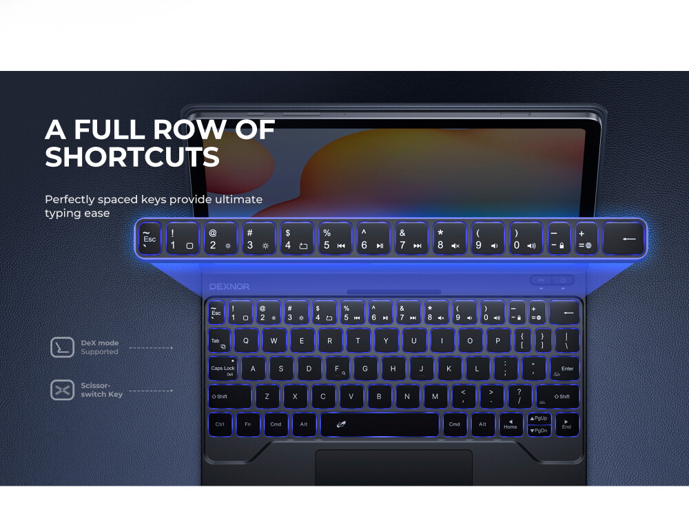 Dexnor Keyboard Case for Samsung Galaxy Tab S6 Lite 10.4 Inch with S Pen Holder