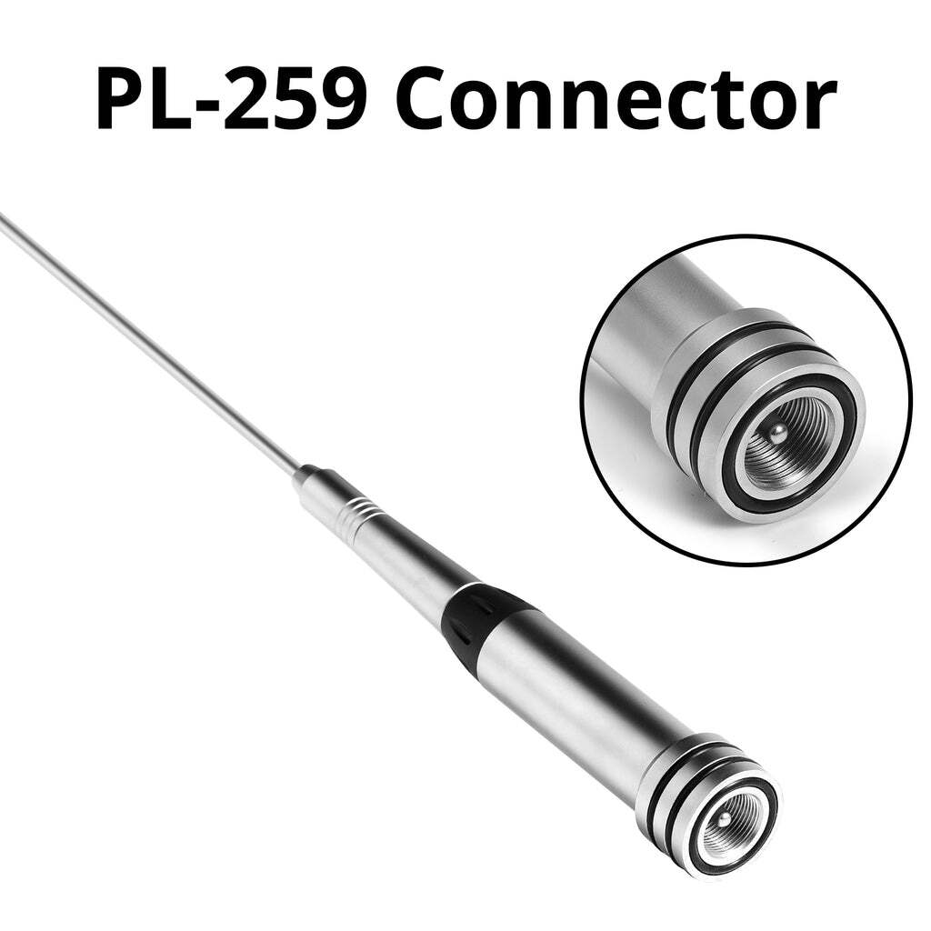 Radioddity UV-711 Whip Mobile Antenna, PL-259 (UHF-Male) Connector