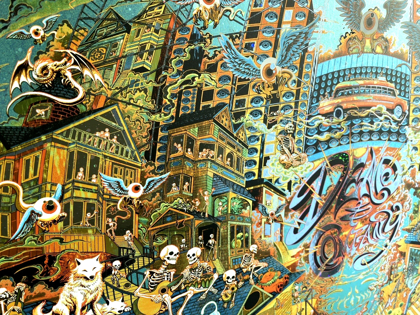 Dead & Company GALAXY FOIL Poster Sphere Las Vegas May 16 2025 #/335 Miles Tsang