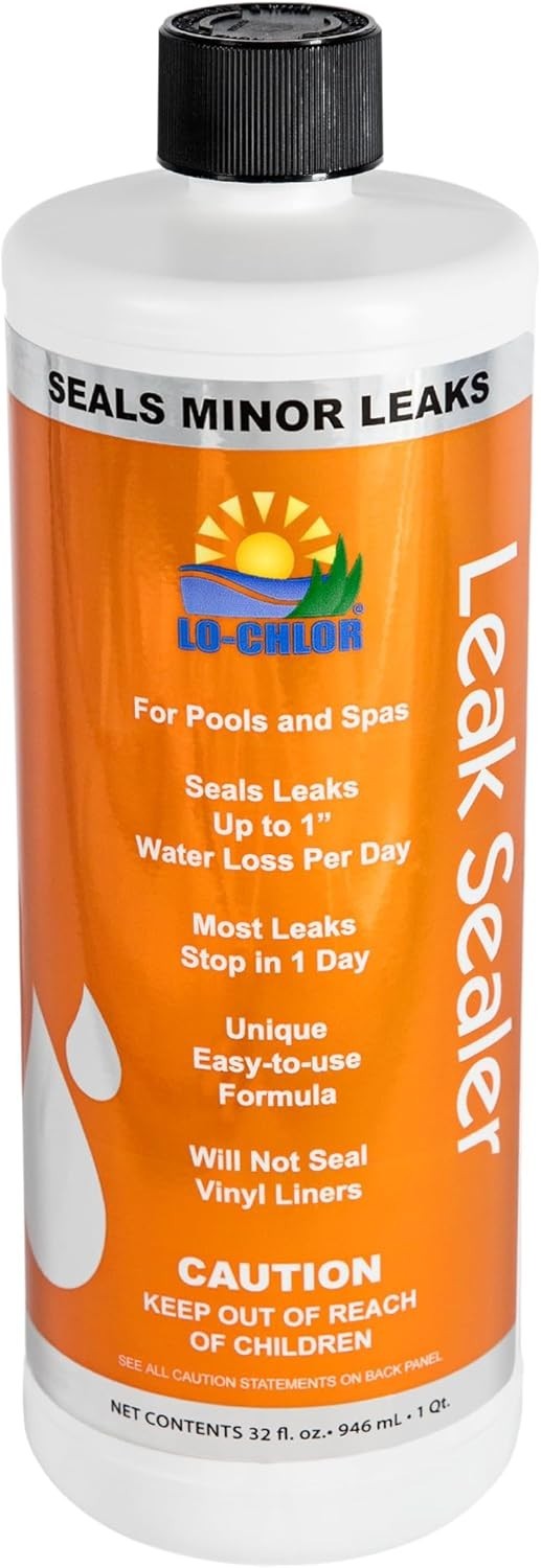 Lo-Chlor Pool & Spa Leak Sealer 32 oz Liquid No Drain Fast-Acting Repair