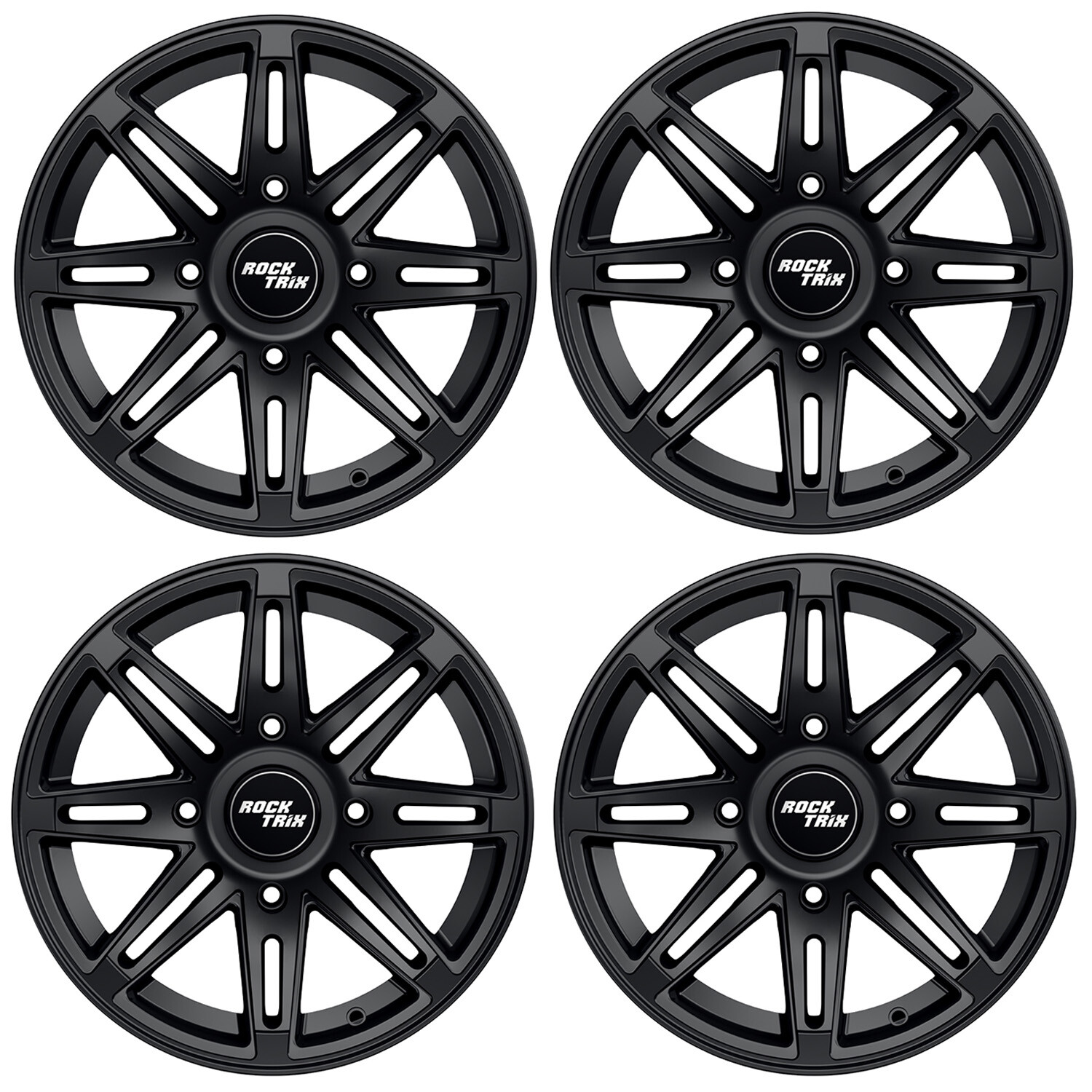 4pcs 15" RockTrix RT103 ATV UTV Wheels Rims | 15x7 | 4x137 4/137 | 4+3 Offset