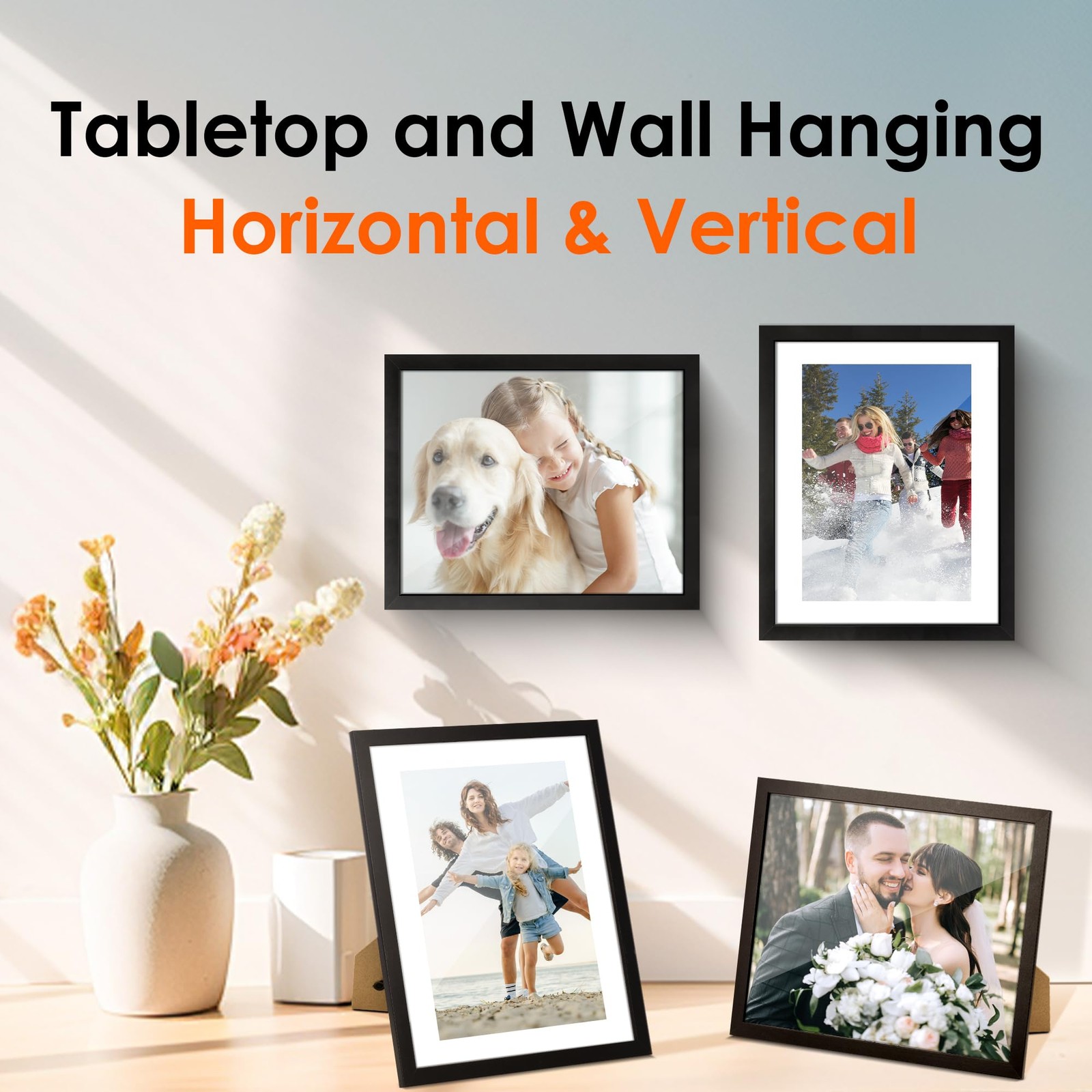 8x10 Picture Frame 1 Pack, Photo Frame with HD Plexiglass, Display Pictures