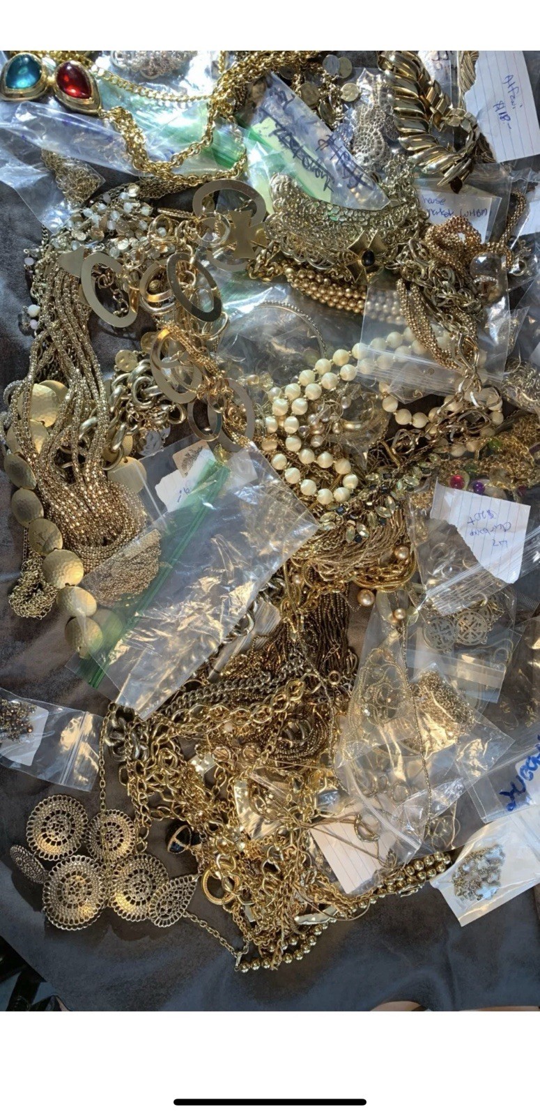 6+ Lbs. POUNDS Unsearched Huge Lot Jewelry Vtg-Now Junk Art Craft Treasure Hunt