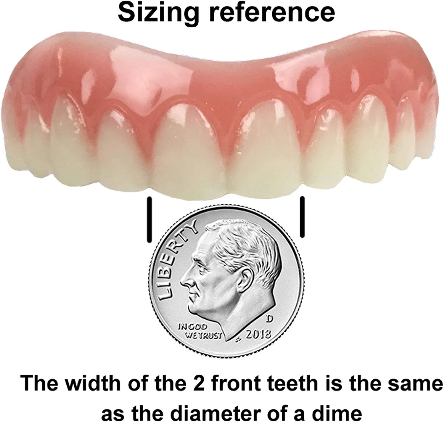 Instant Smile Comfort Fit Flex Natural Shade Upper Dental Veneer Cosmetic Teeth