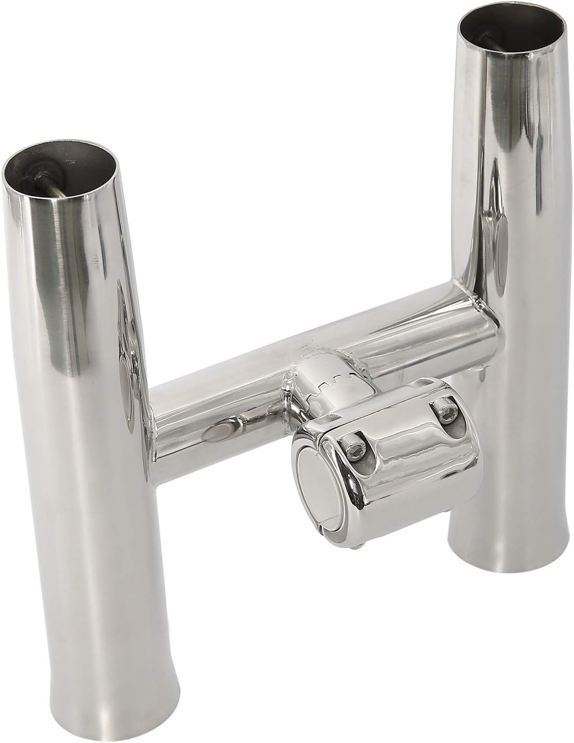 2 Pack 2 Tube Stainless Steel Boat Fishing Rod Holder for 1"–1.26" Adjustable