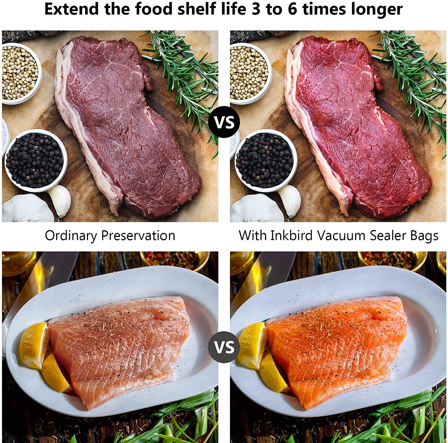 100/500 PINT QUART GALLON Vacuum Sealer Bags 6x10 8x12 11X16 Food Saver Storage